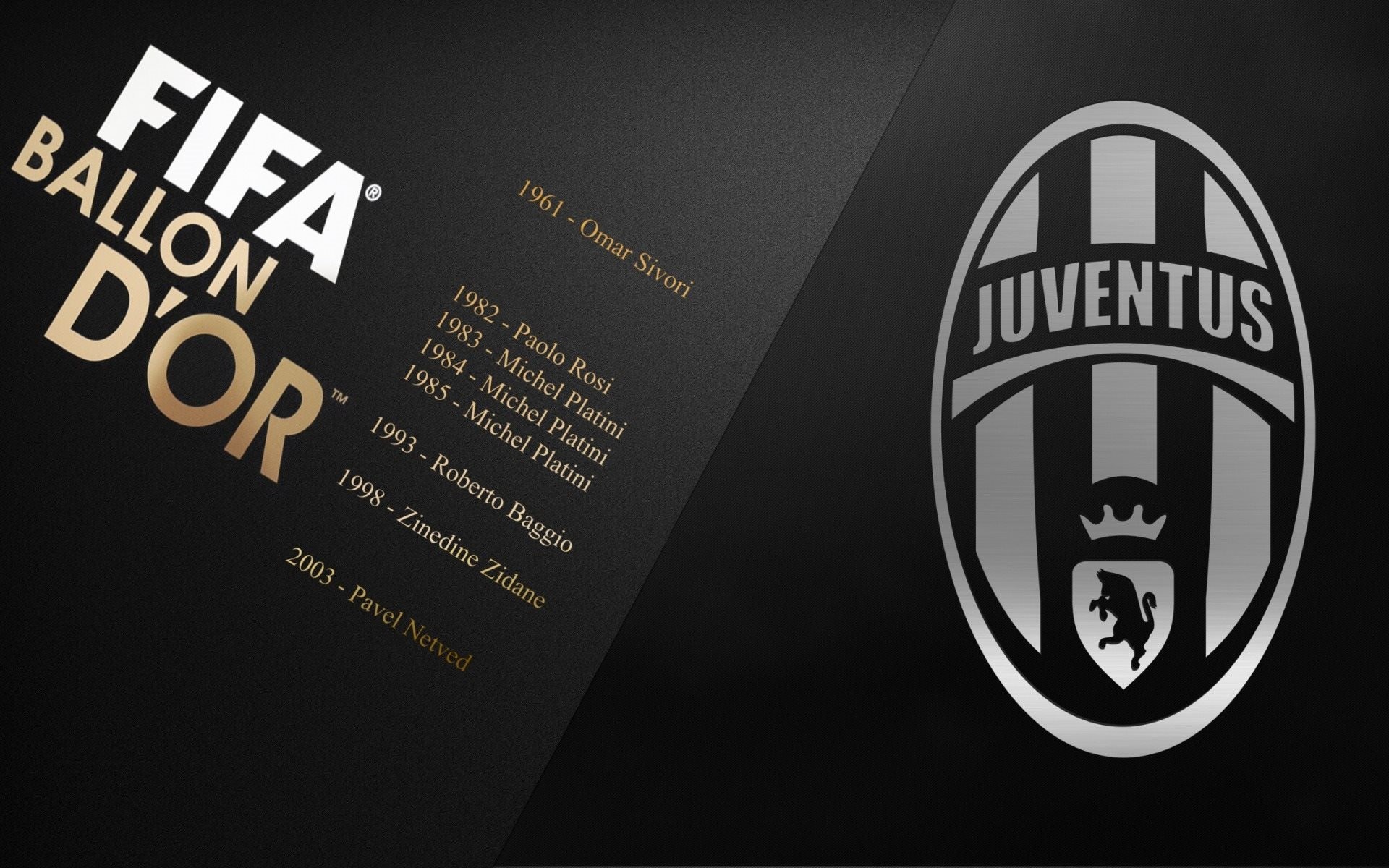Juventus, Pallone d'Oro, Stemma, Albo d'oro, 1920x1200, sfondo MacBook Pro