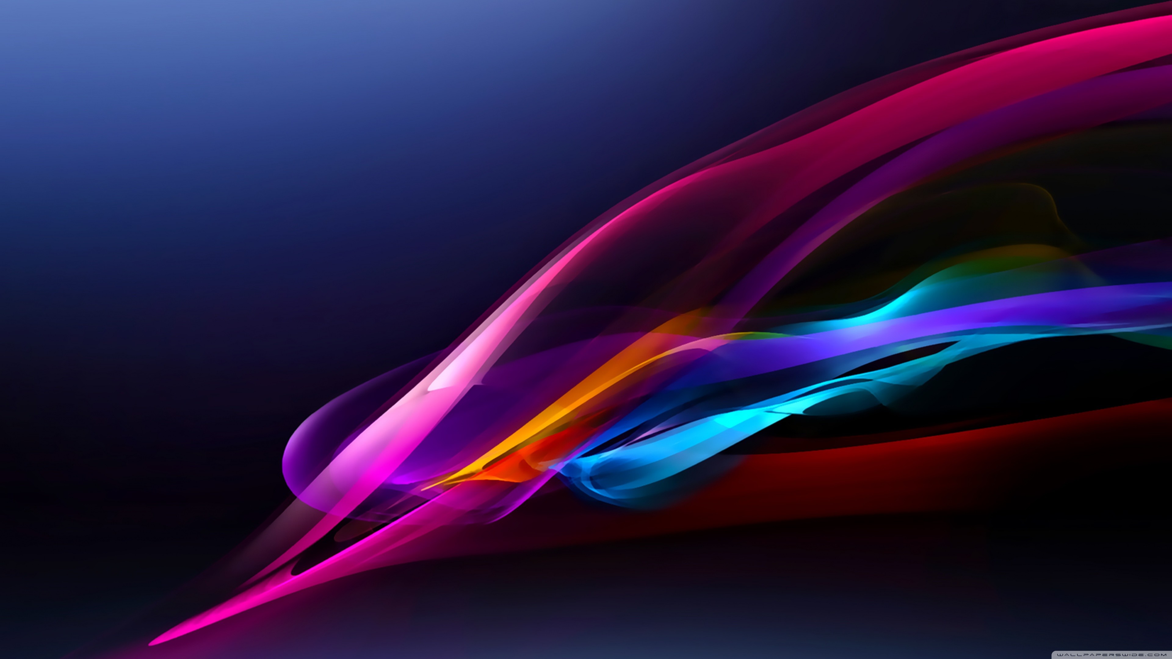 Onde luminose, Multicolore, Astratto, 4K, sfondo PC