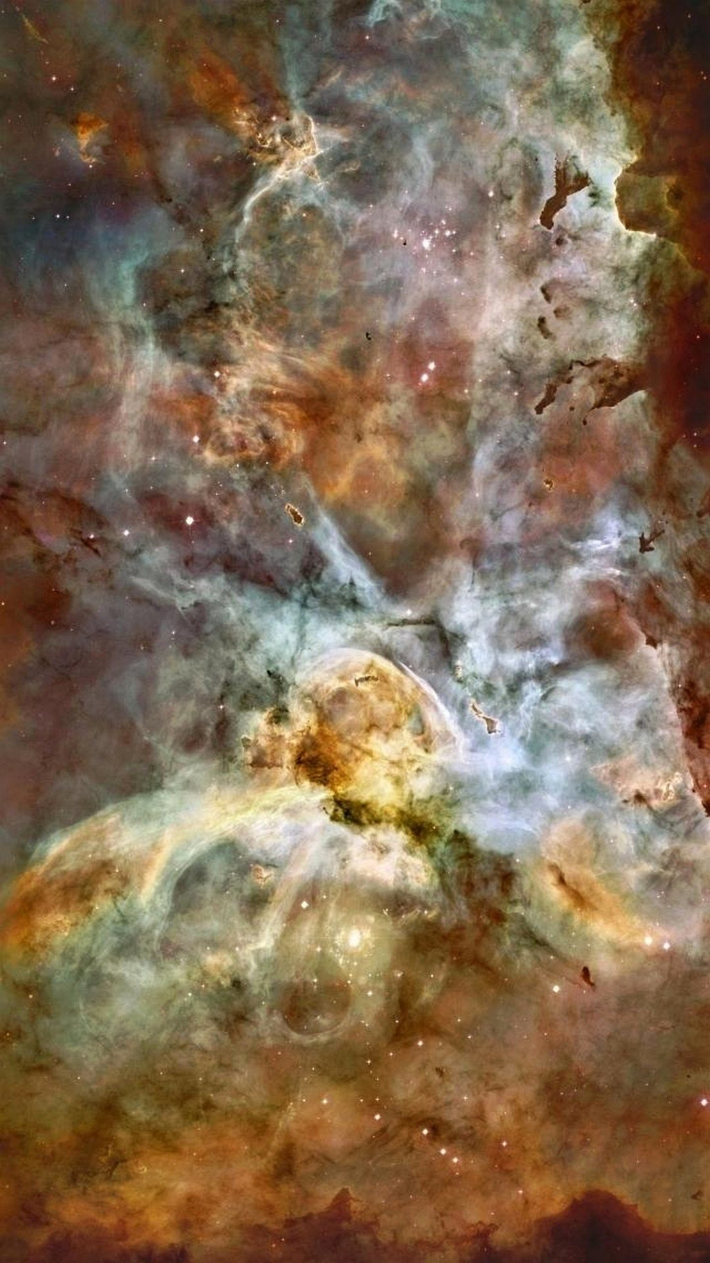 Nebulosa della Carena, Spazio, Nebulosa, Stelle, sfondo per iPhone e Android