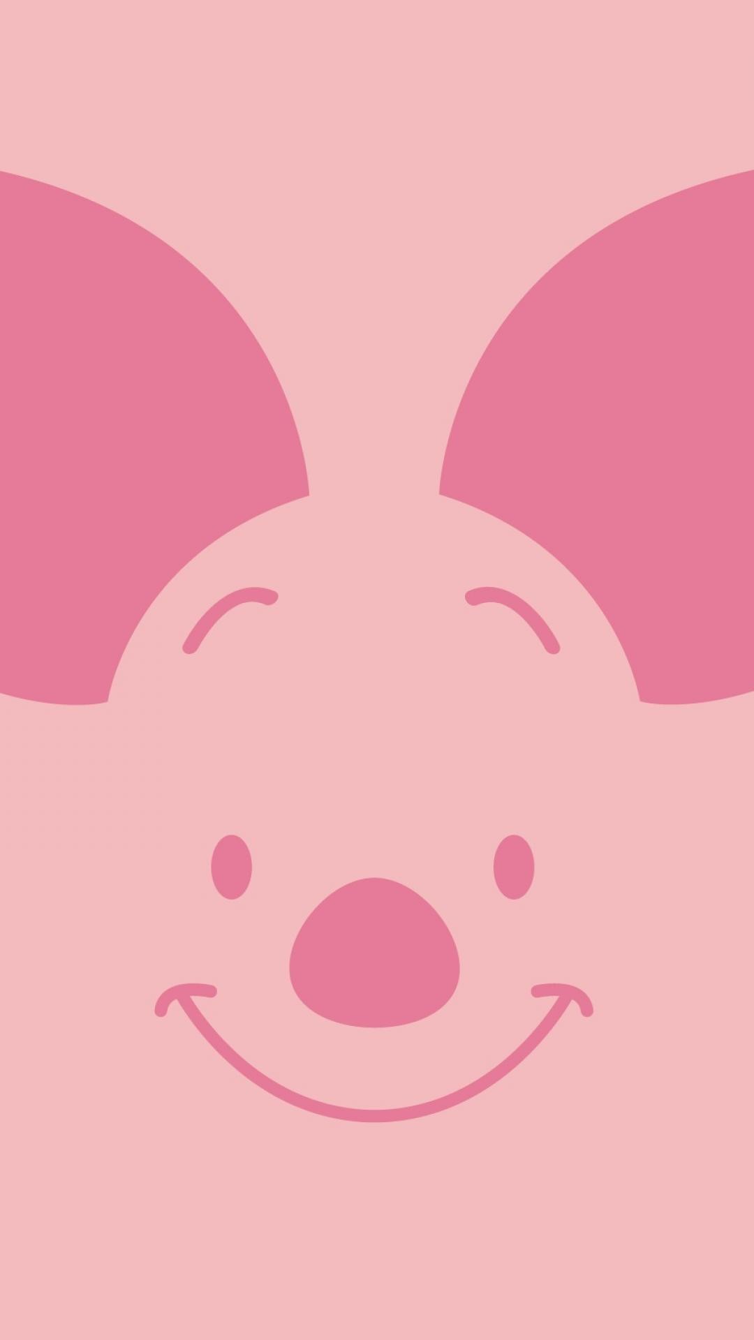 Pimpi, Winnie the Pooh, Disney, Rosa, Minimalista, sfondo per iPhone e Android