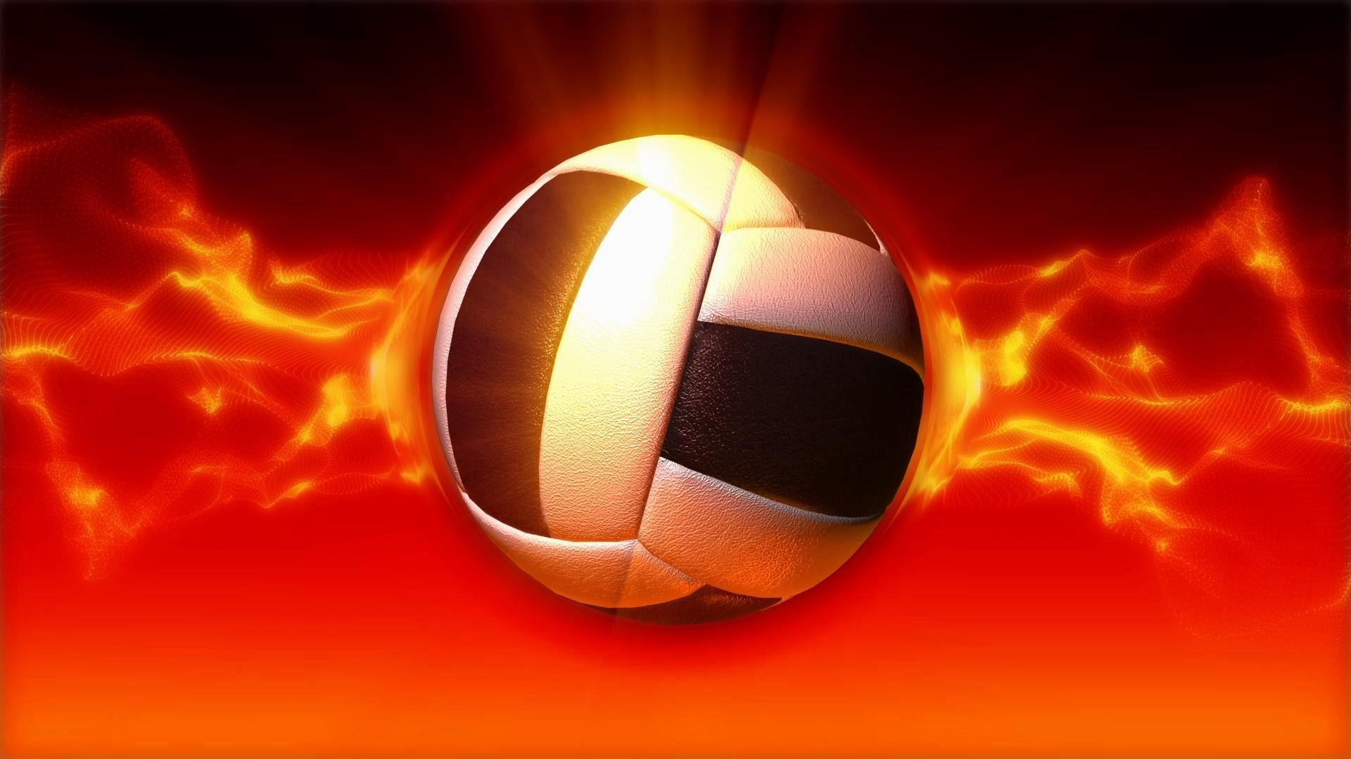 Pallone, Fiamme, Arte digitale, Rosso e arancione, Full HD, sfondo per PC