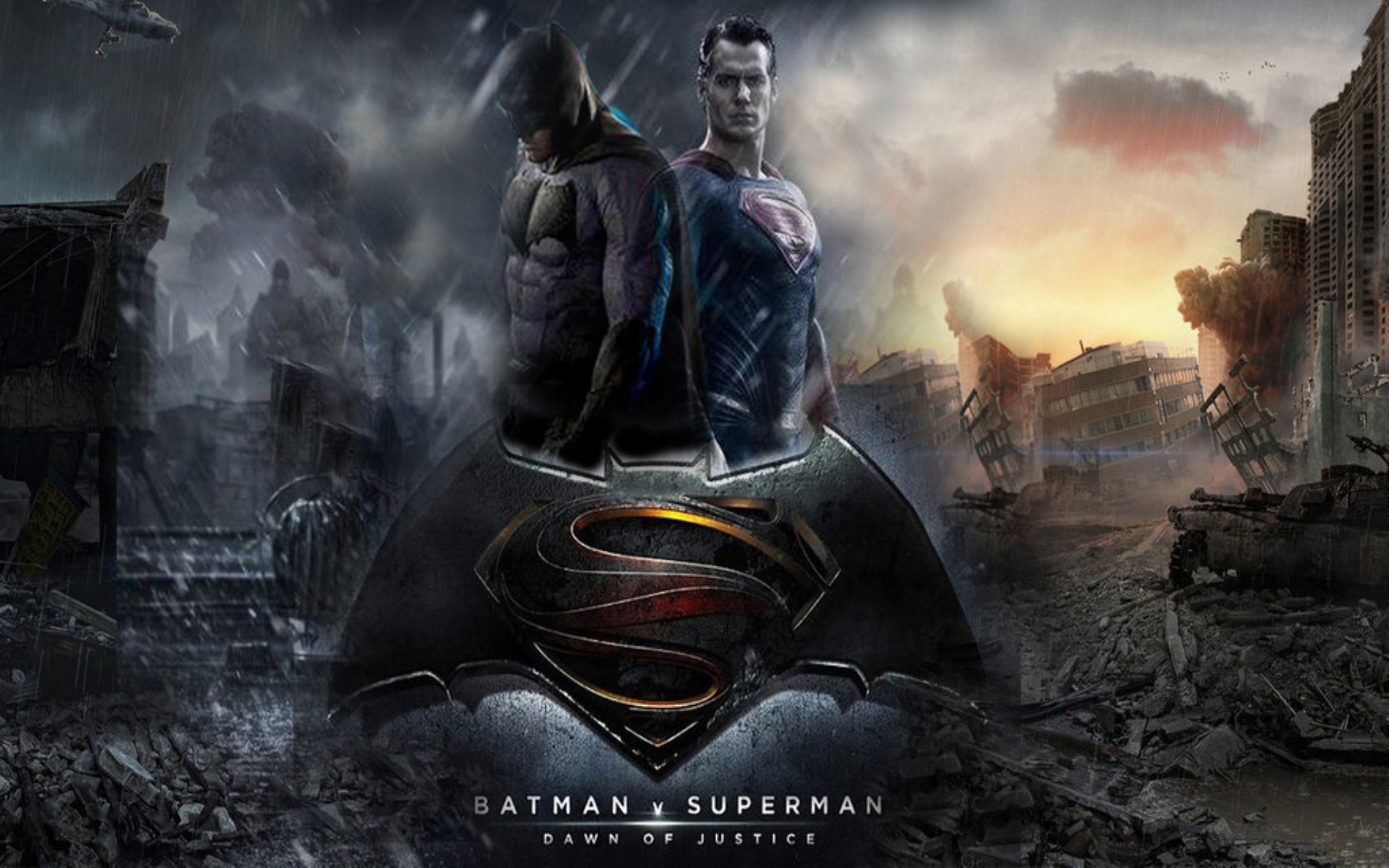 Batman, Superman, Batman v Superman: Dawn of Justice, Logo, Rovine, sfondo per portatile