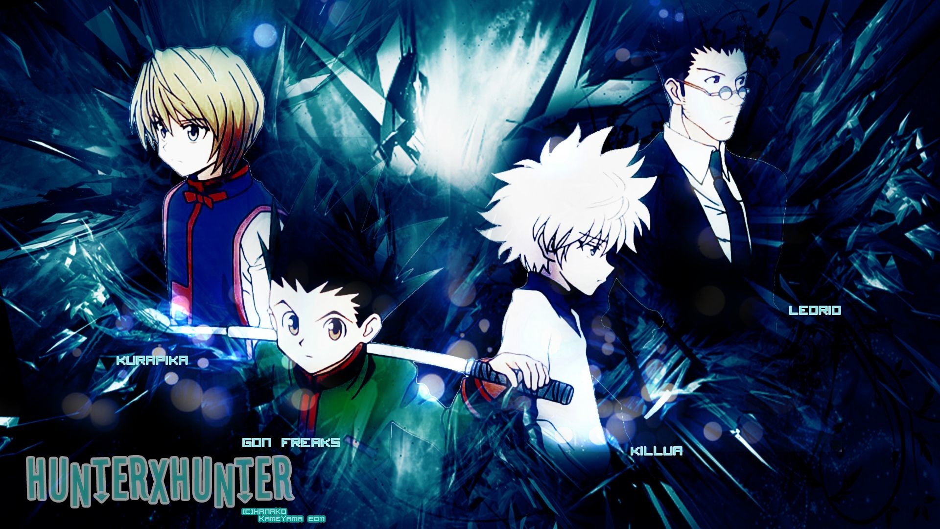 Gon Freecss, Killua Zoldyck, Kurapika, Leorio Paradinight, Hunter x Hunter, sfondo desktop Full HD