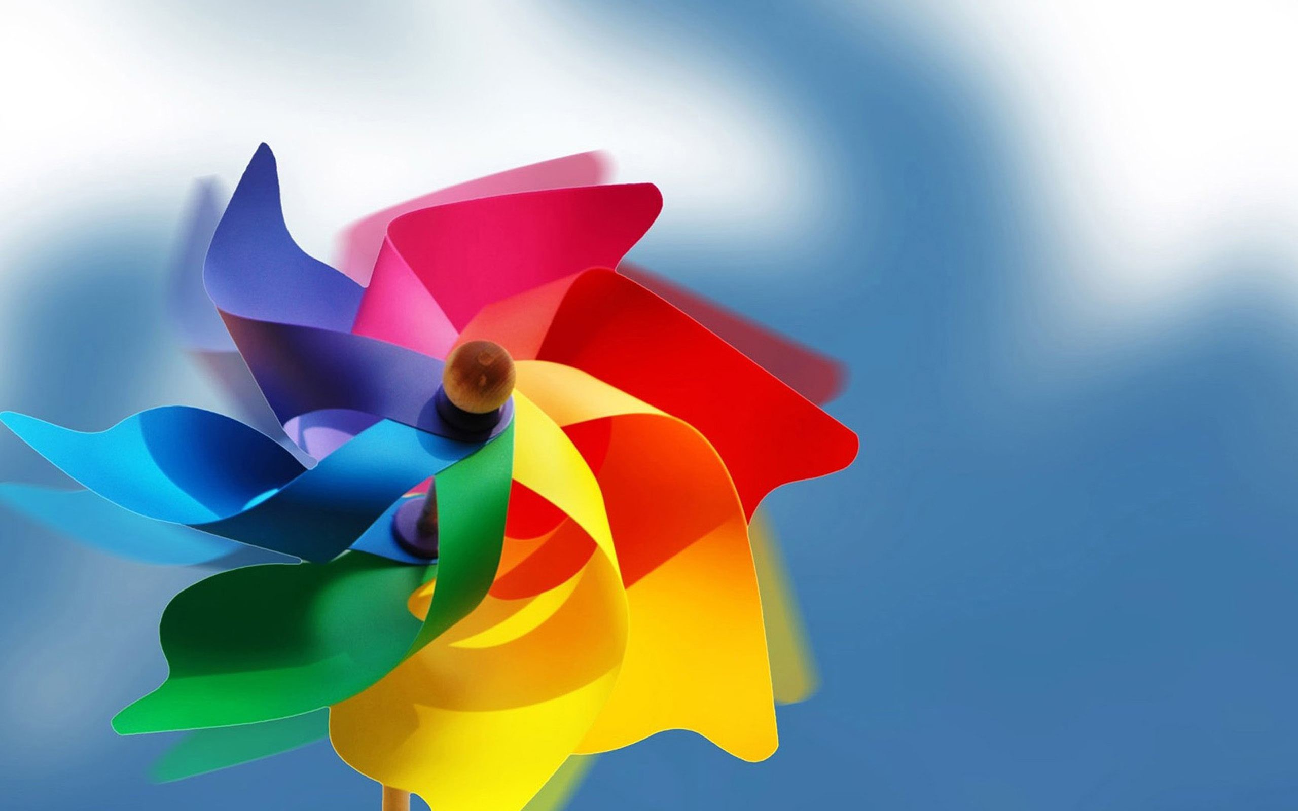 Girandola, Arcobaleno, Cielo, Primo piano, 2K, sfondo per portatile