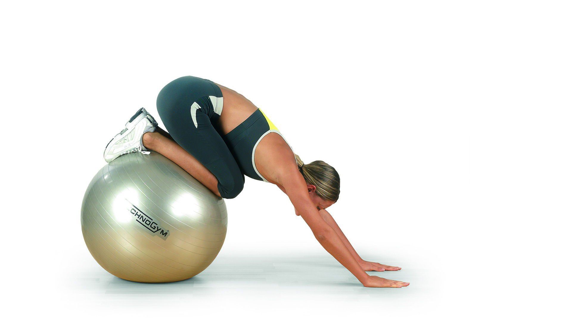 Pilates, Palla svizzera, Stretching, Sfondo bianco, 1920x1080, wallpaper desktop