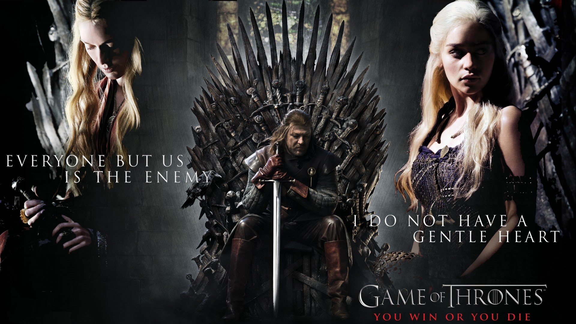 Il Trono di Spade, Eddard Stark, Daenerys Targaryen, Cersei Lannister, Trono di Spade, sfondo desktop