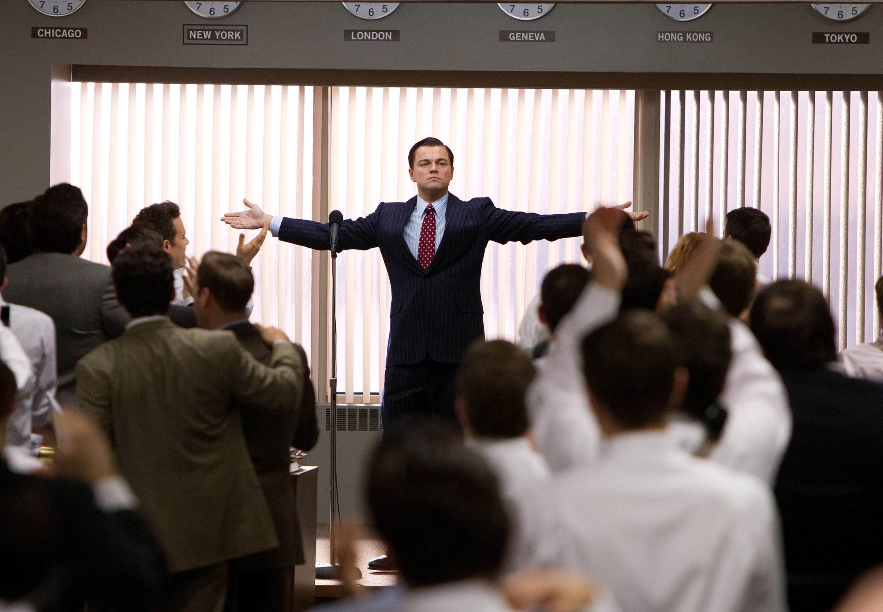 Leonardo DiCaprio, Jordan Belfort, The Wolf of Wall Street, Discorso, Ufficio, sfondo per PC