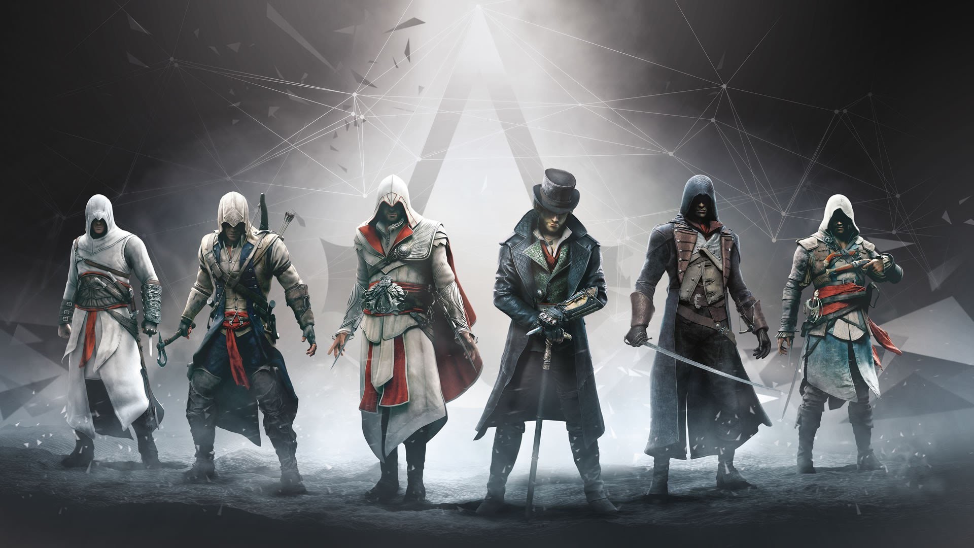 Assassin's Creed, Altaïr, Ezio Auditore, Arno Dorian, Jacob Frye, Assassini, sfondo desktop