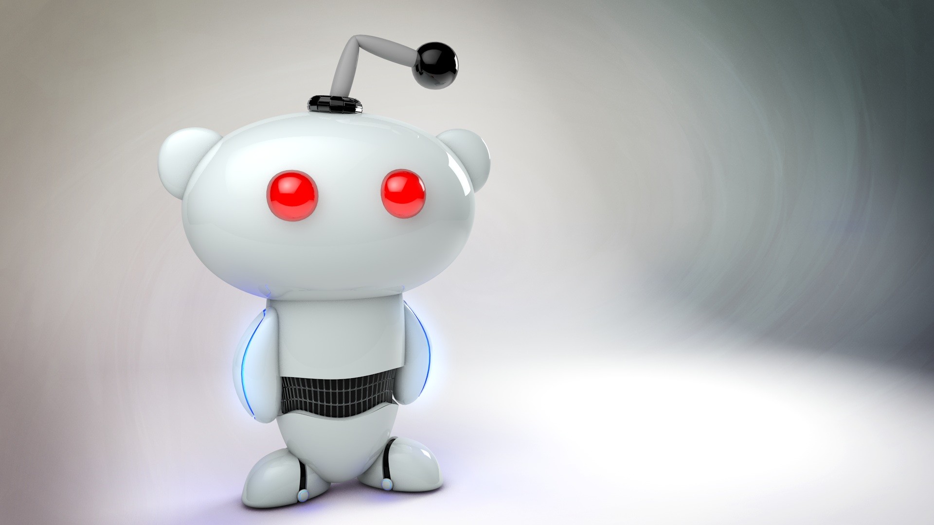 Snoo, Reddit, Mascotte, Rendering 3D, Full HD, sfondo per PC e portatile