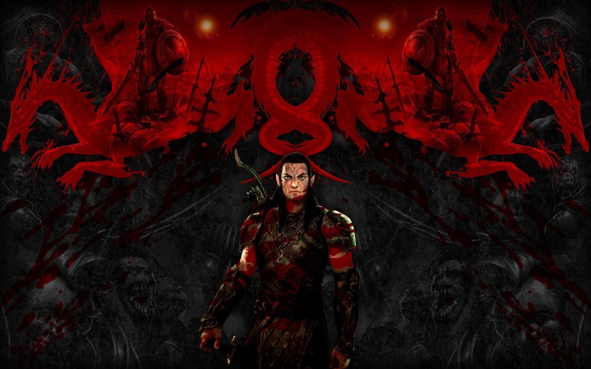 Dragon Age, Draghi rossi, Guerriero, Armatura rossa, Ornamento, 1920x1200, sfondo MacBook Pro