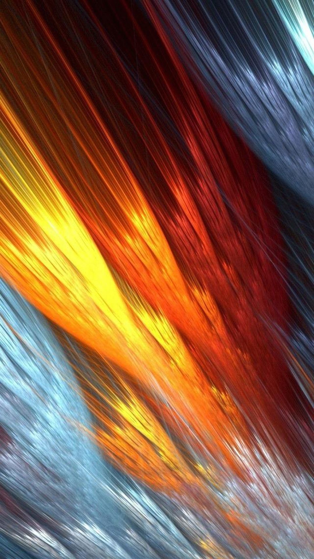 Arte astratta, Fiamme, Arancione, Blu, sfondo Full HD per smartphone