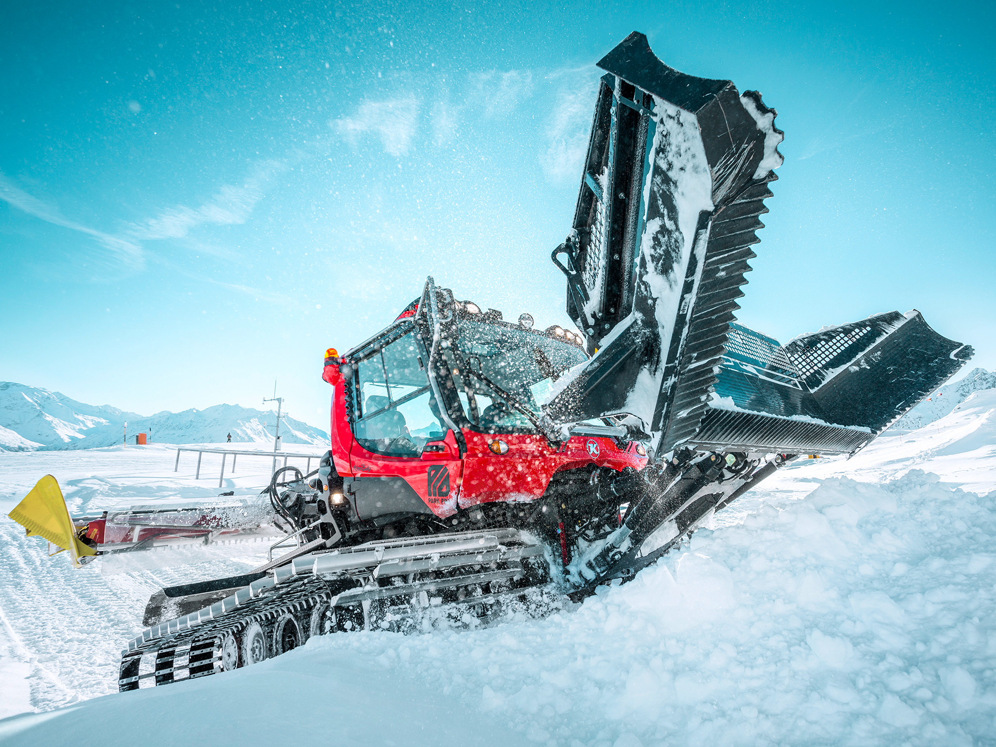 Gatto delle nevi, PistenBully, Neve, Montagna, Full HD, sfondo per iPad e tablet