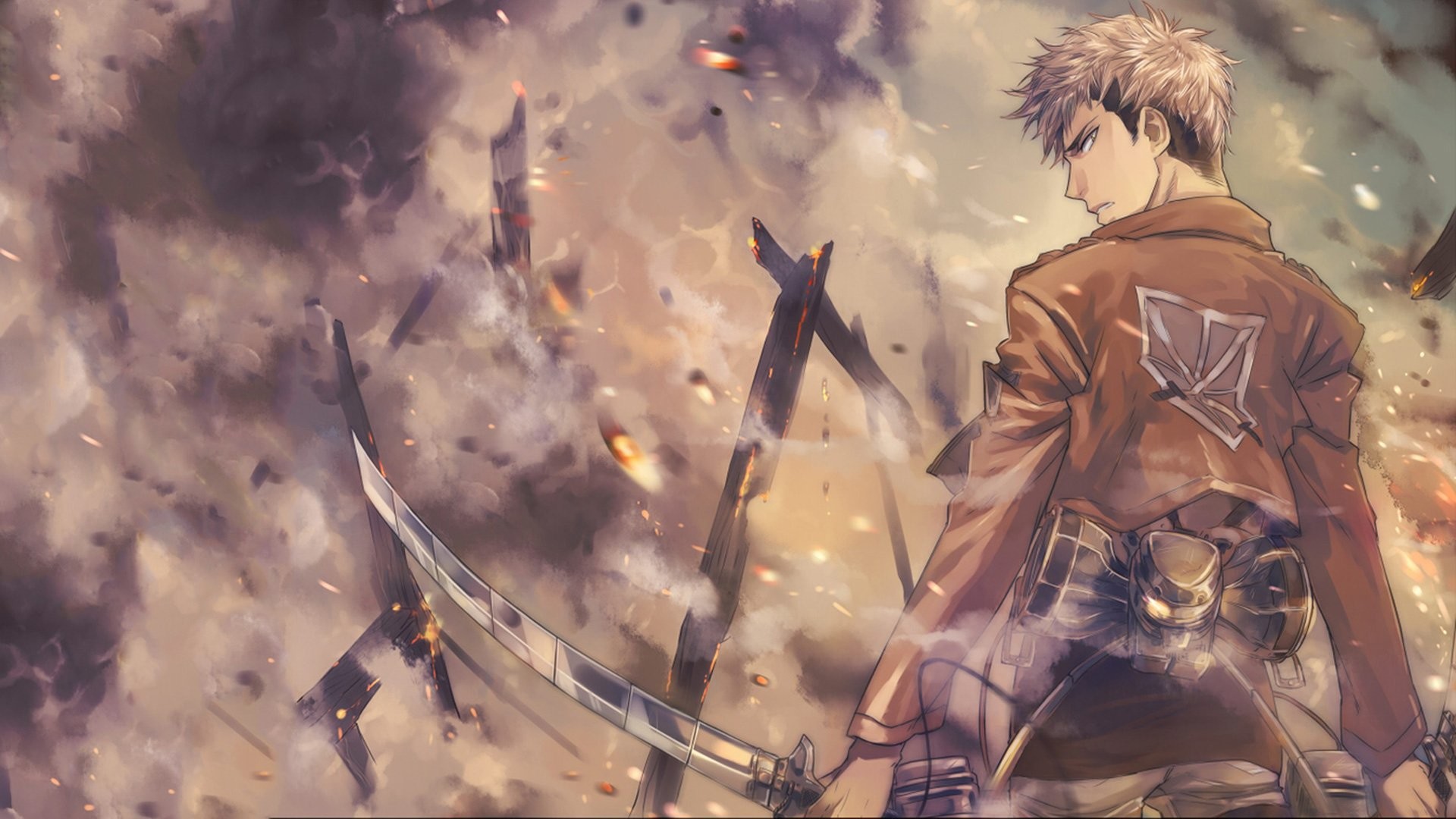 Jean Kirstein, L'attacco dei giganti, Spade, Full HD, sfondo per PC
