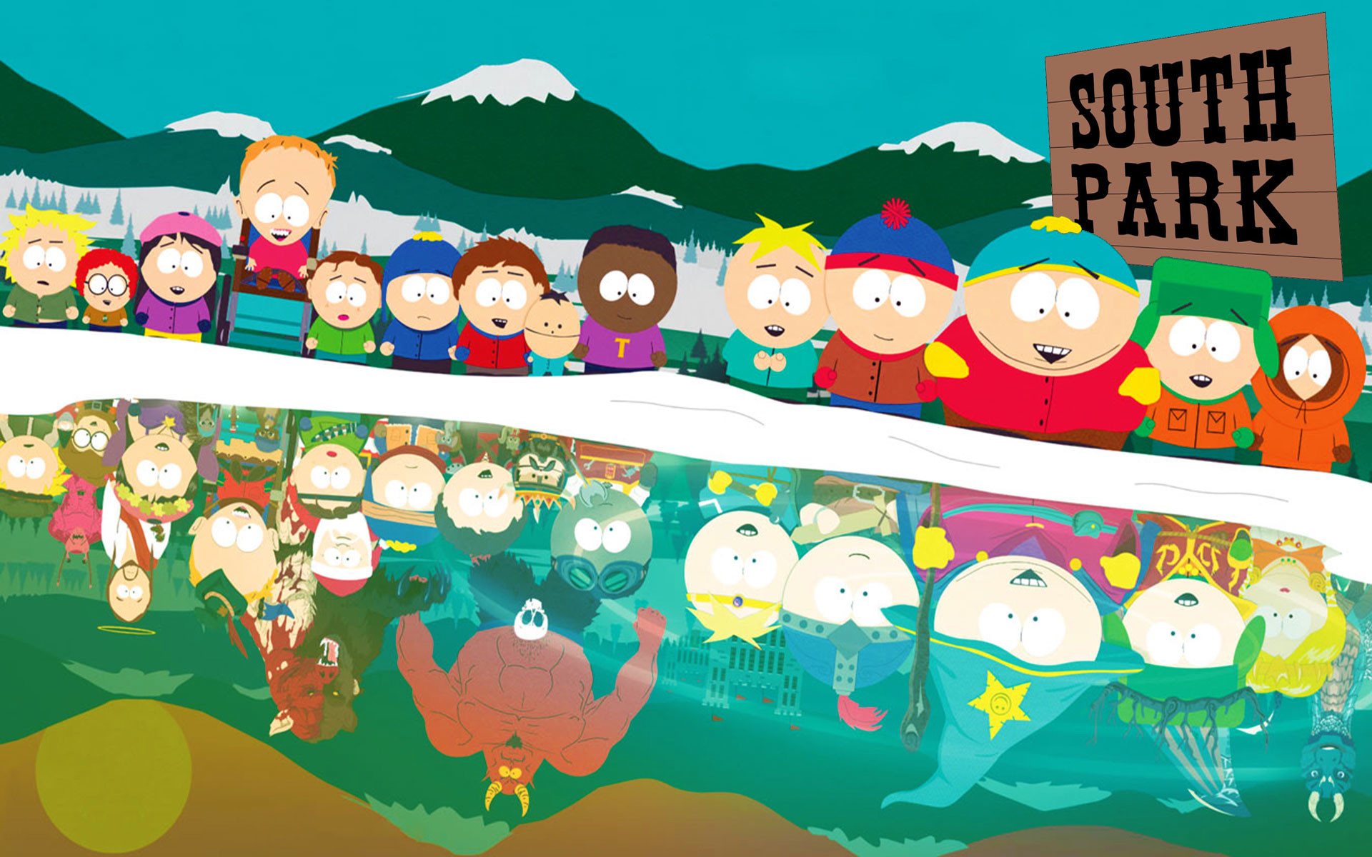 South Park, Personaggi, Cartello, Cartone animato, 1920x1200, immagine di sfondo