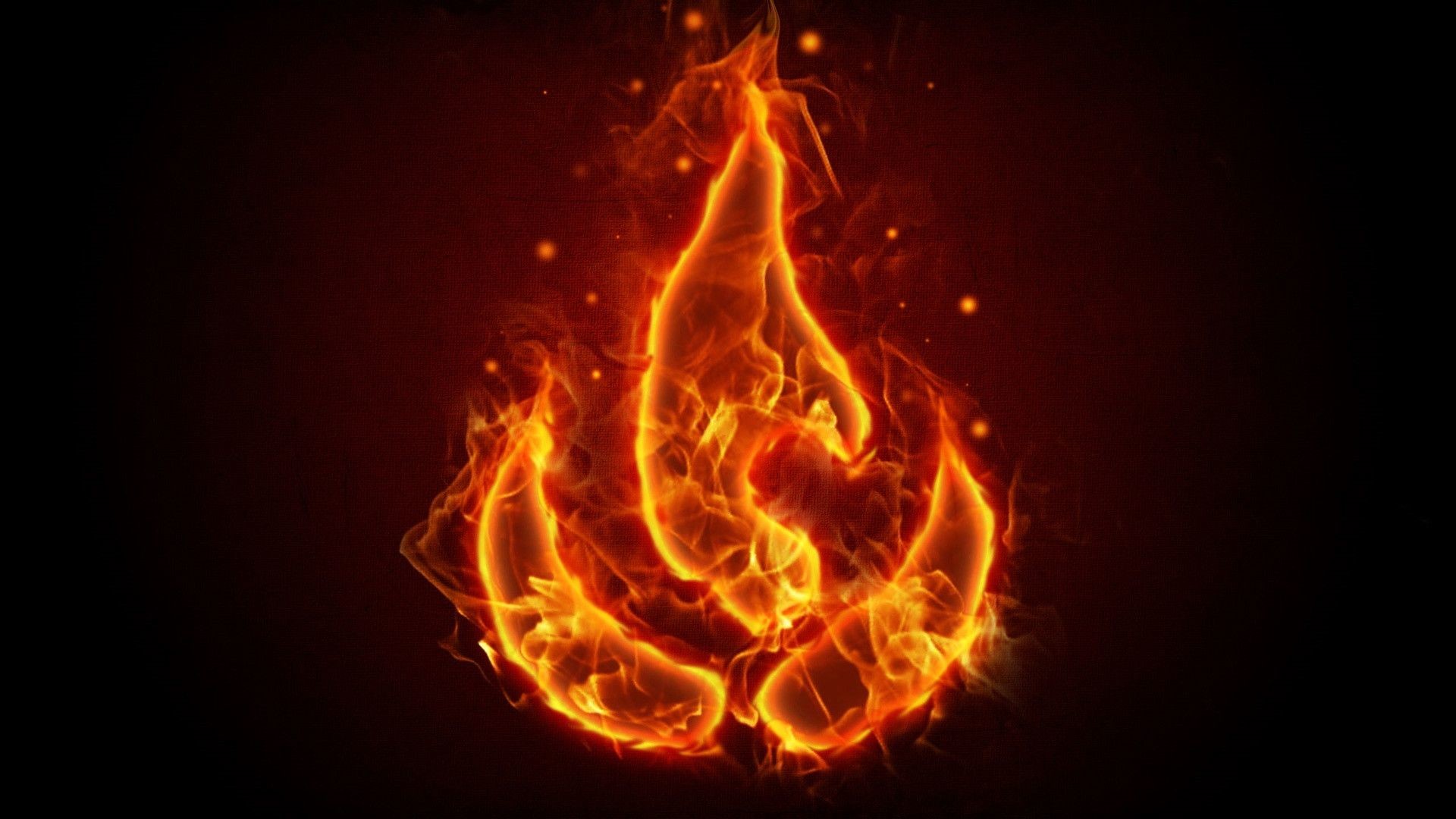 Simbolo della Nazione del Fuoco, Avatar: La leggenda di Aang, Fiamme, Sfondo scuro, wallpaper Full HD