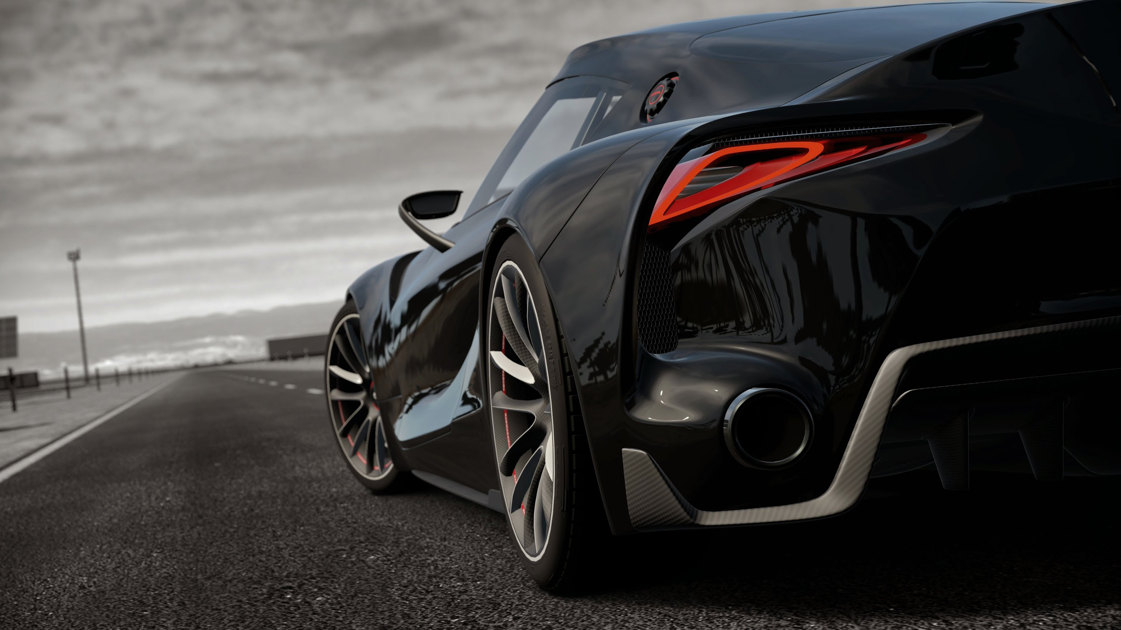 Toyota FT-1, Toyota, Concept car, Sportiva, Nero, 3840x2160, wallpaper desktop