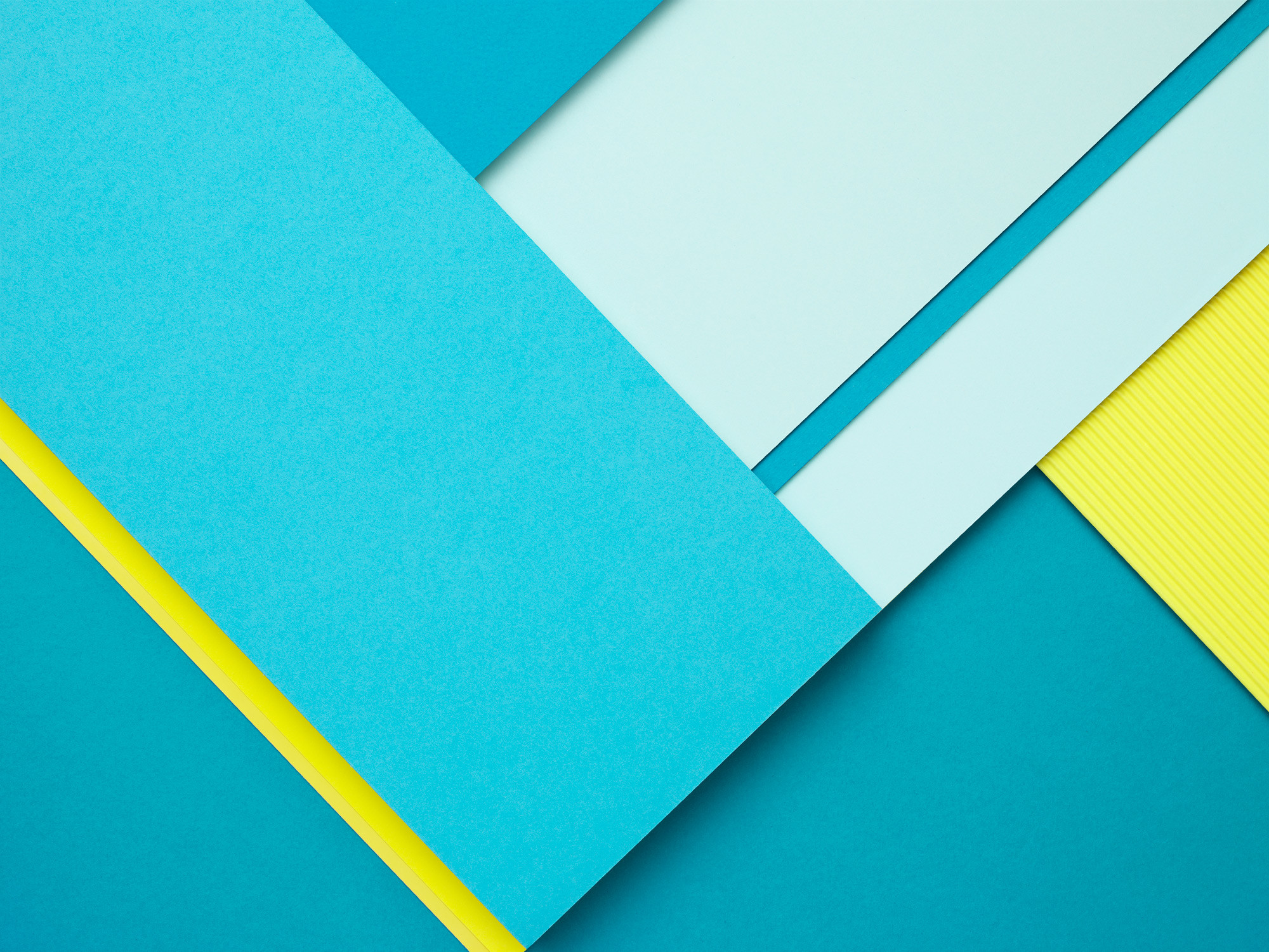 Material Design, Ciano, Giallo, Strati, Geometrico, Full HD, sfondo per iPad e tablet