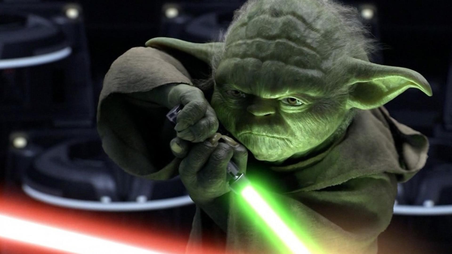 Yoda, Spada laser verde, La vendetta dei Sith, Duello, 1920x1080, immagine di sfondo