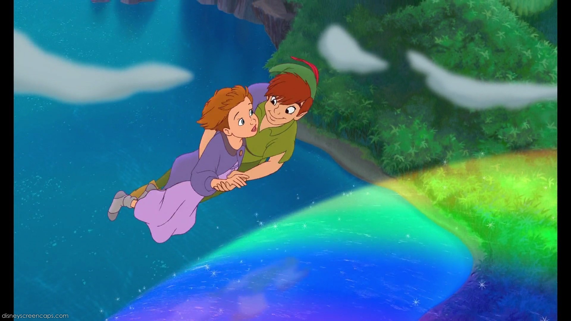 Peter Pan, Wendy, Ritorno all'Isola che non c'è, Arcobaleno, Volo, wallpaper 1920x1080