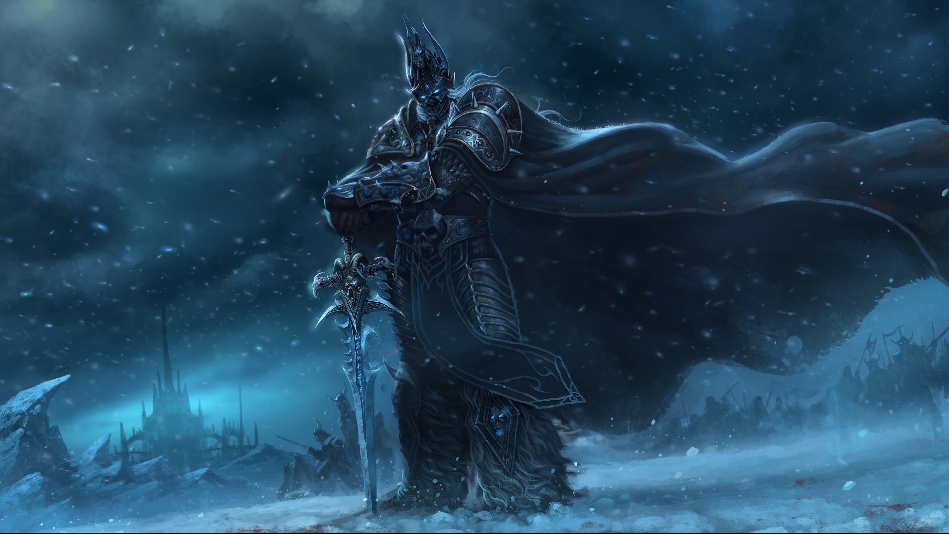 Lich King, World of Warcraft, Arthas, Neve, Full HD, sfondo per portatile