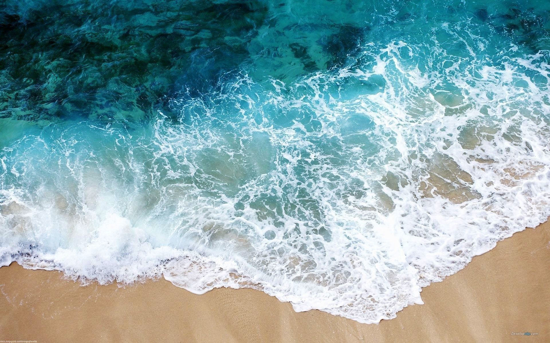 Onde, Schiuma, Spiaggia, Vista aerea, 16:10 Full HD, sfondo widescreen