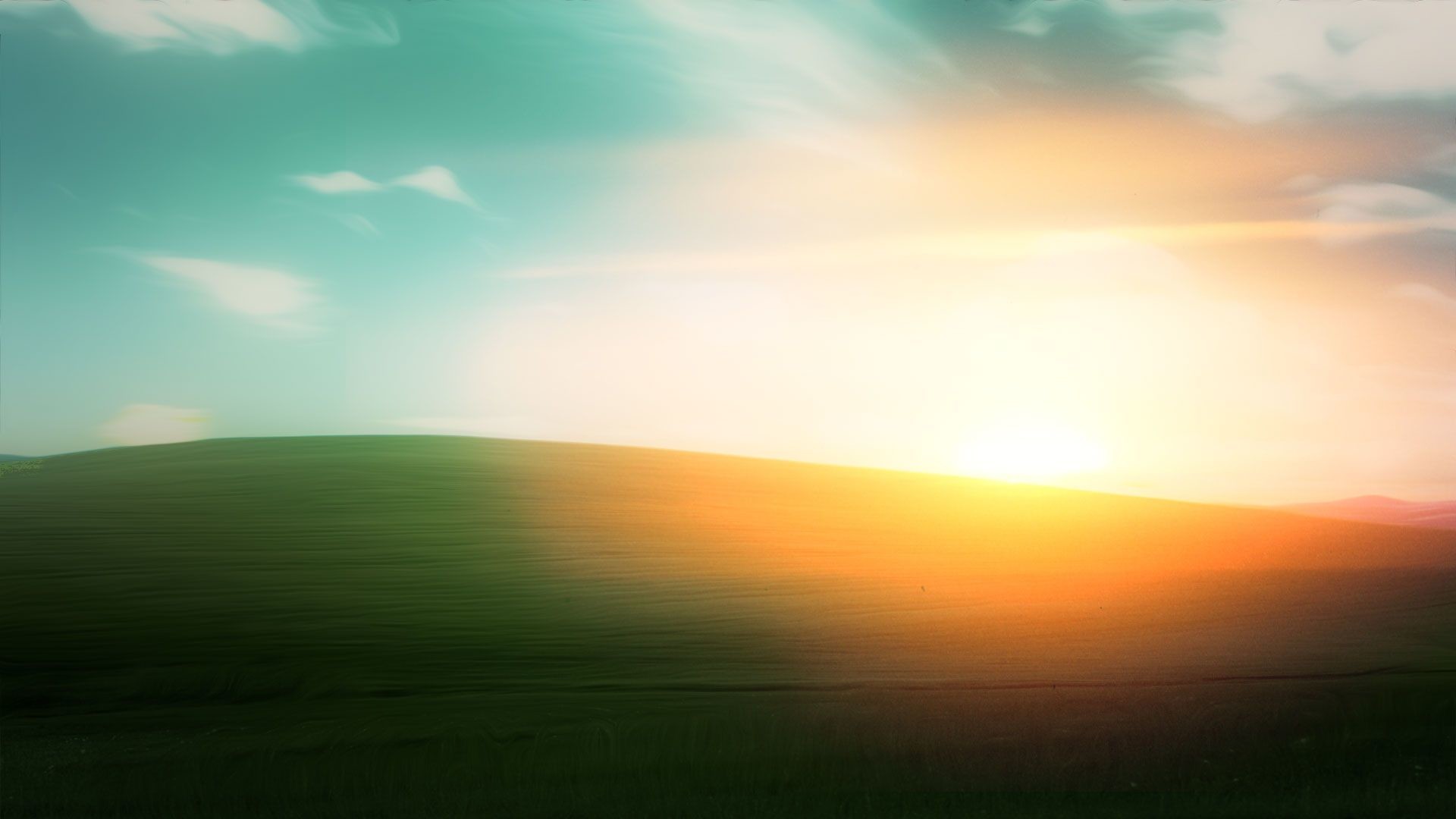 Bliss, Windows XP, Tramonto, Collina, 16:9 Full HD, sfondo widescreen