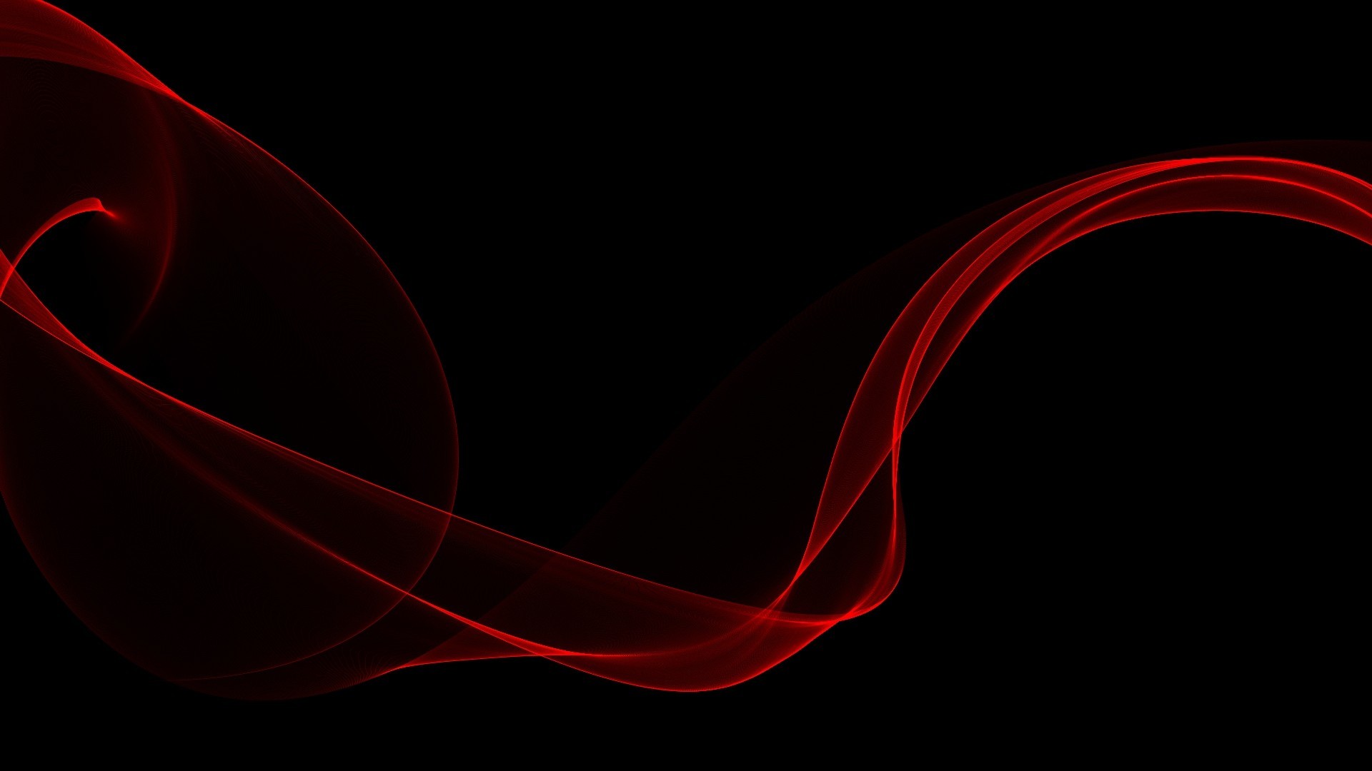 Onda rossa, Sfondo nero, Astratto, 16:9 Full HD, wallpaper widescreen
