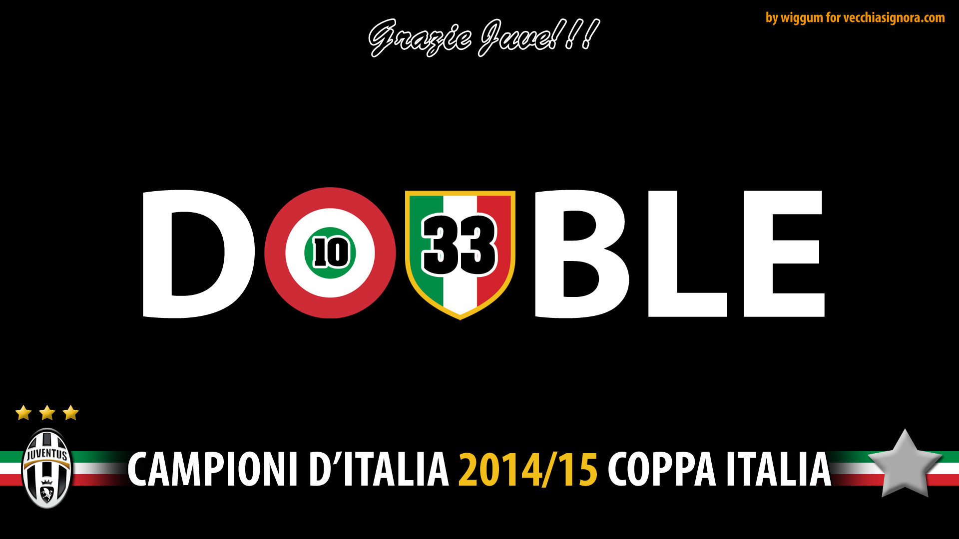 Juventus, Double, Campioni d'Italia 2014/15, Coppa Italia, Full HD, sfondo per PC