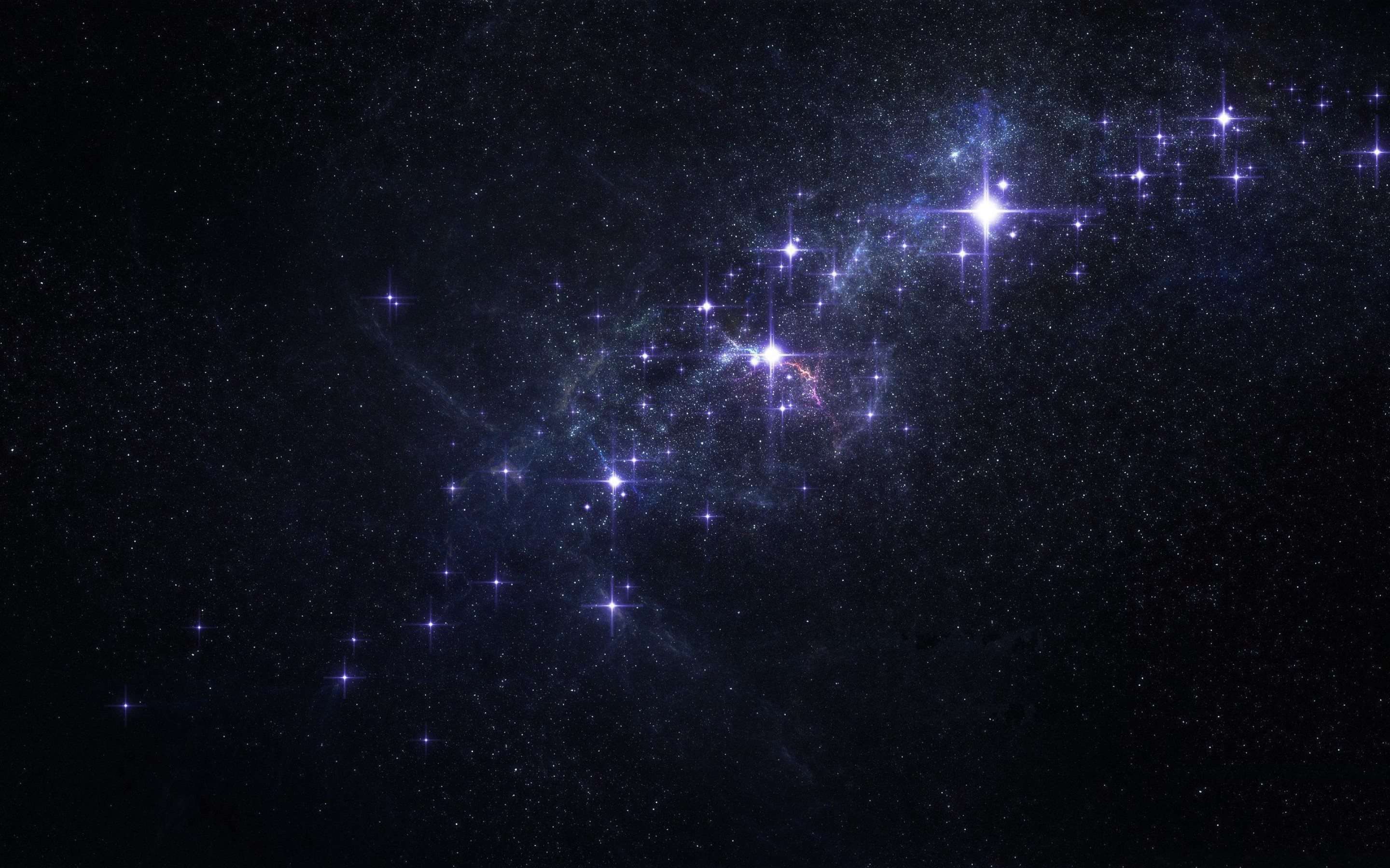 Stelle, Ammasso stellare, Cielo notturno, Blu scuro, 16:10 2K, sfondo widescreen