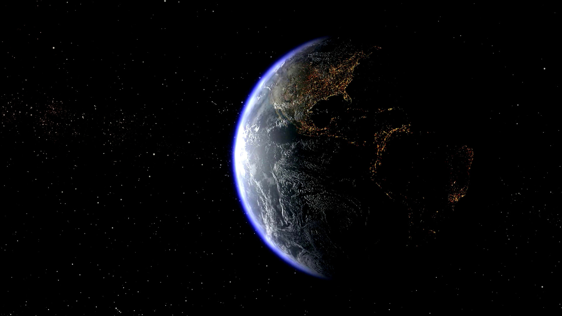 Terra, Luci delle città, Notte, Spazio, Full HD 1080p, sfondo desktop