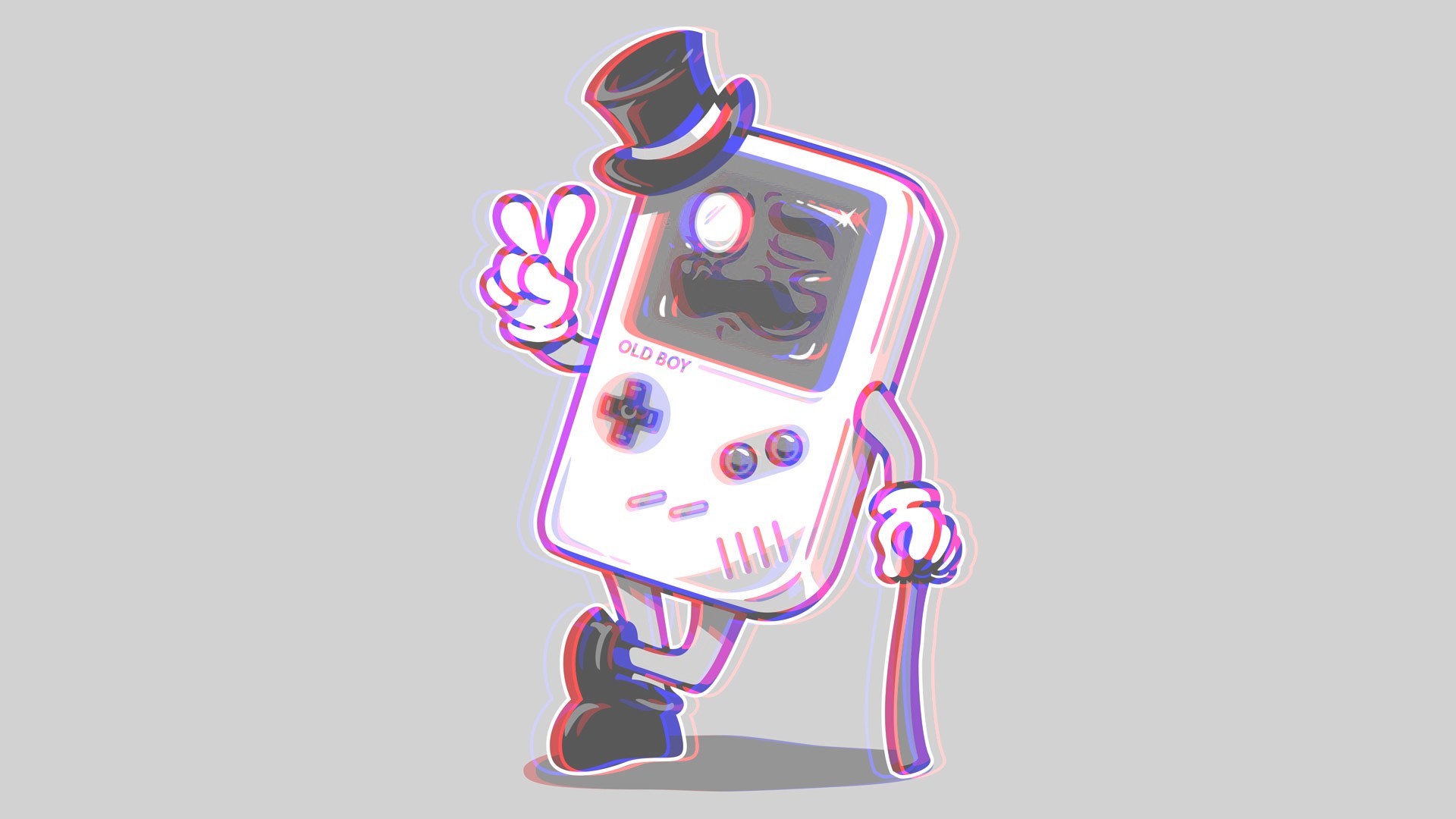 Game Boy, Nintendo, Cilindro, Illustrazione, Full HD, sfondo per PC e portatile