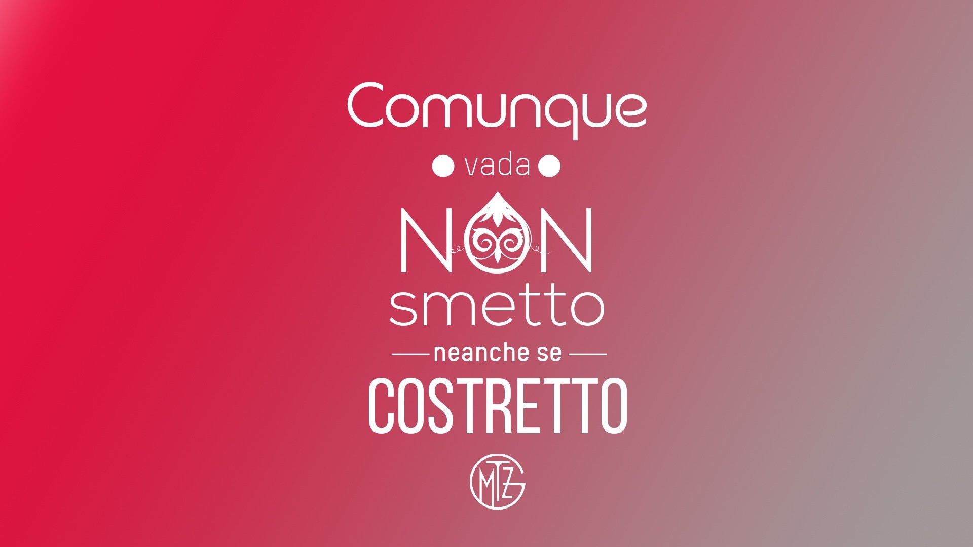 Gemitaiz, Comunque vada non smetto, Citazione, Sfondo rosso, Full HD, wallpaper desktop