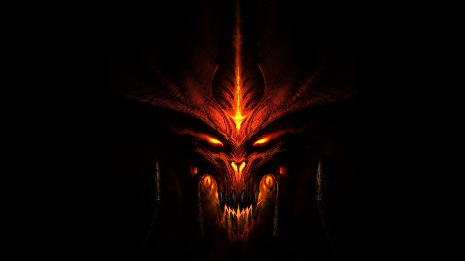Diablo, Diablo III, Demone, Volto, Fiamme, Full HD, sfondo desktop