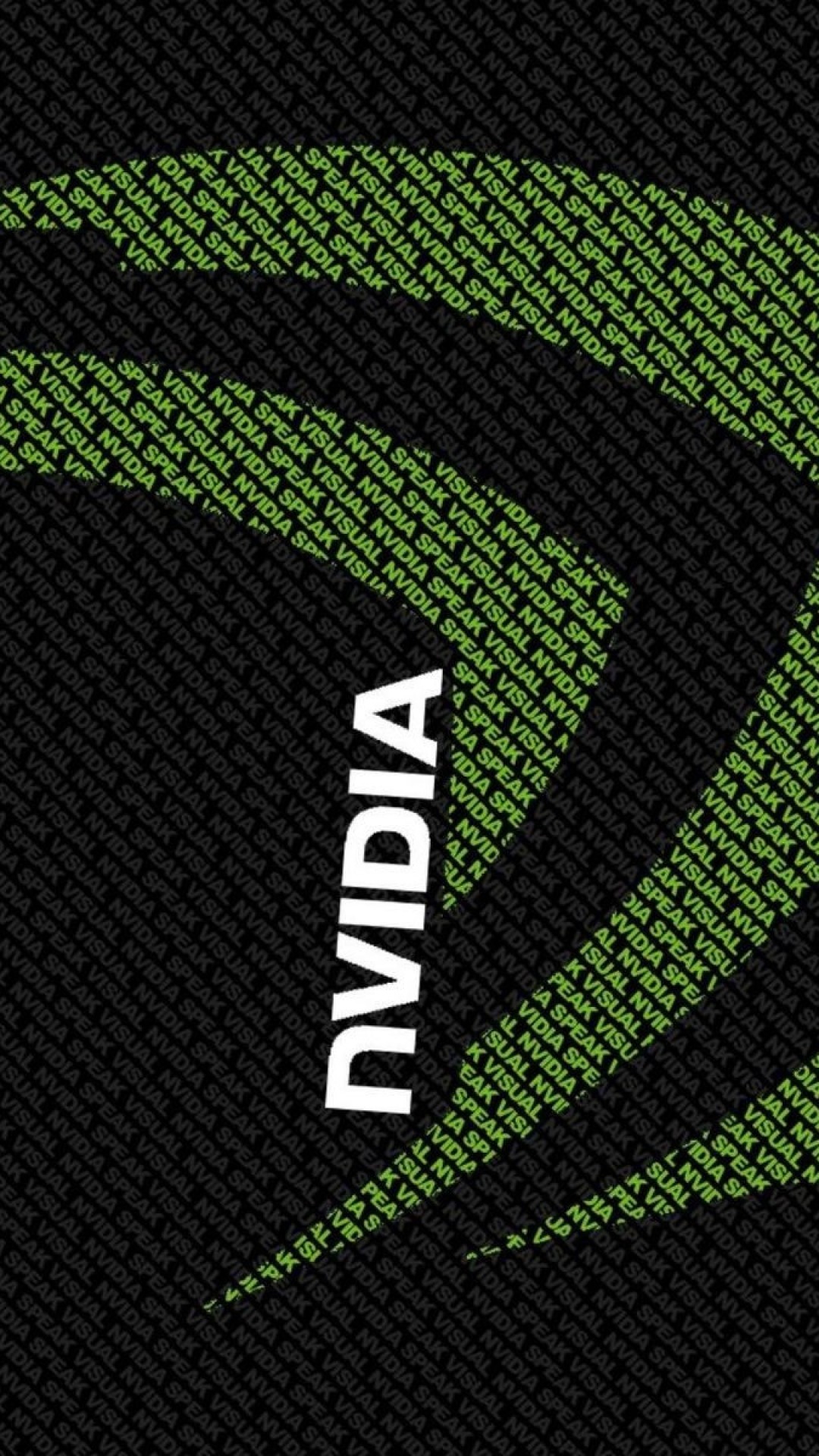 Nvidia, Logo Nvidia, Verticale, Verde e nero, Codice binario, Full HD, sfondo per smartphone