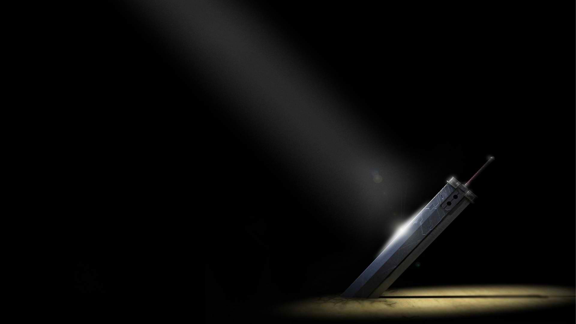 Buster Sword, Final Fantasy VII, Spada, Sfondo nero, Full HD, wallpaper per portatile