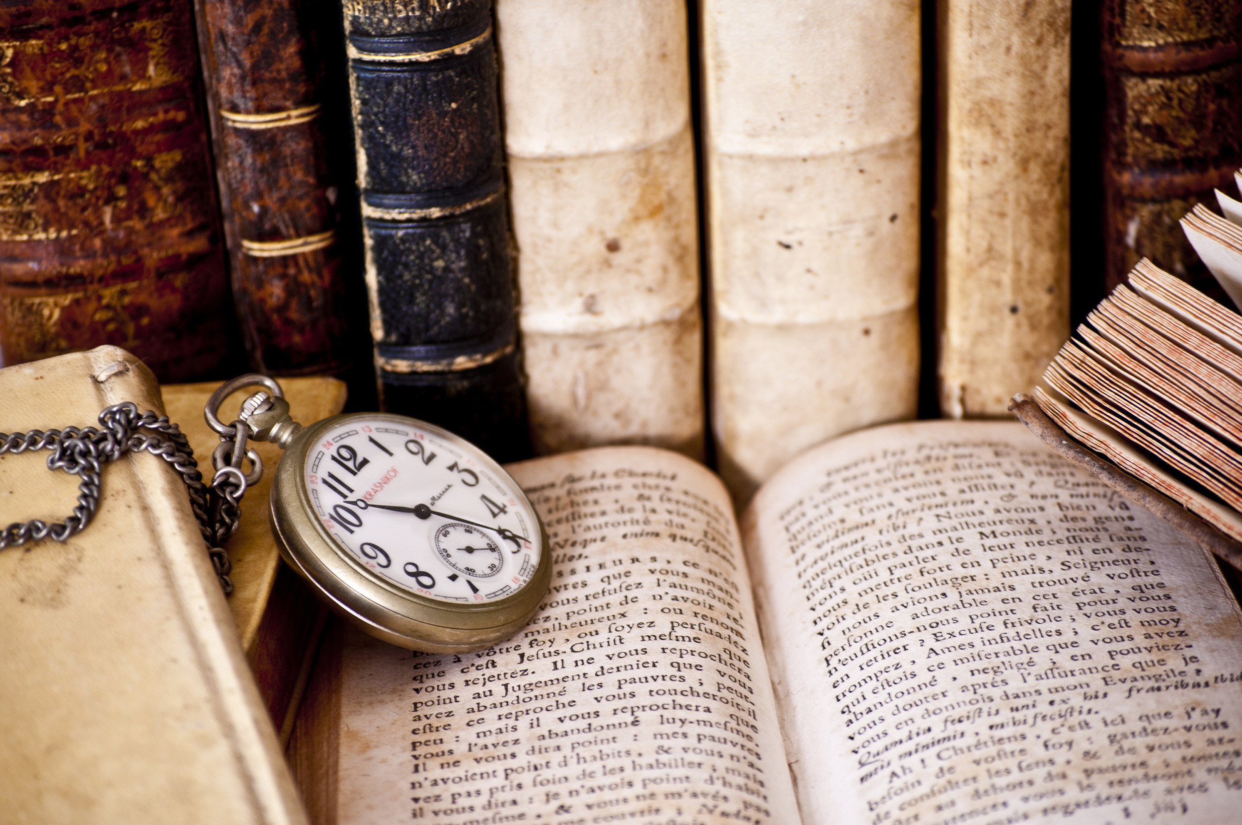 Libri antichi, Orologio da tasca, Libro aperto, Vintage, Full HD, sfondo desktop