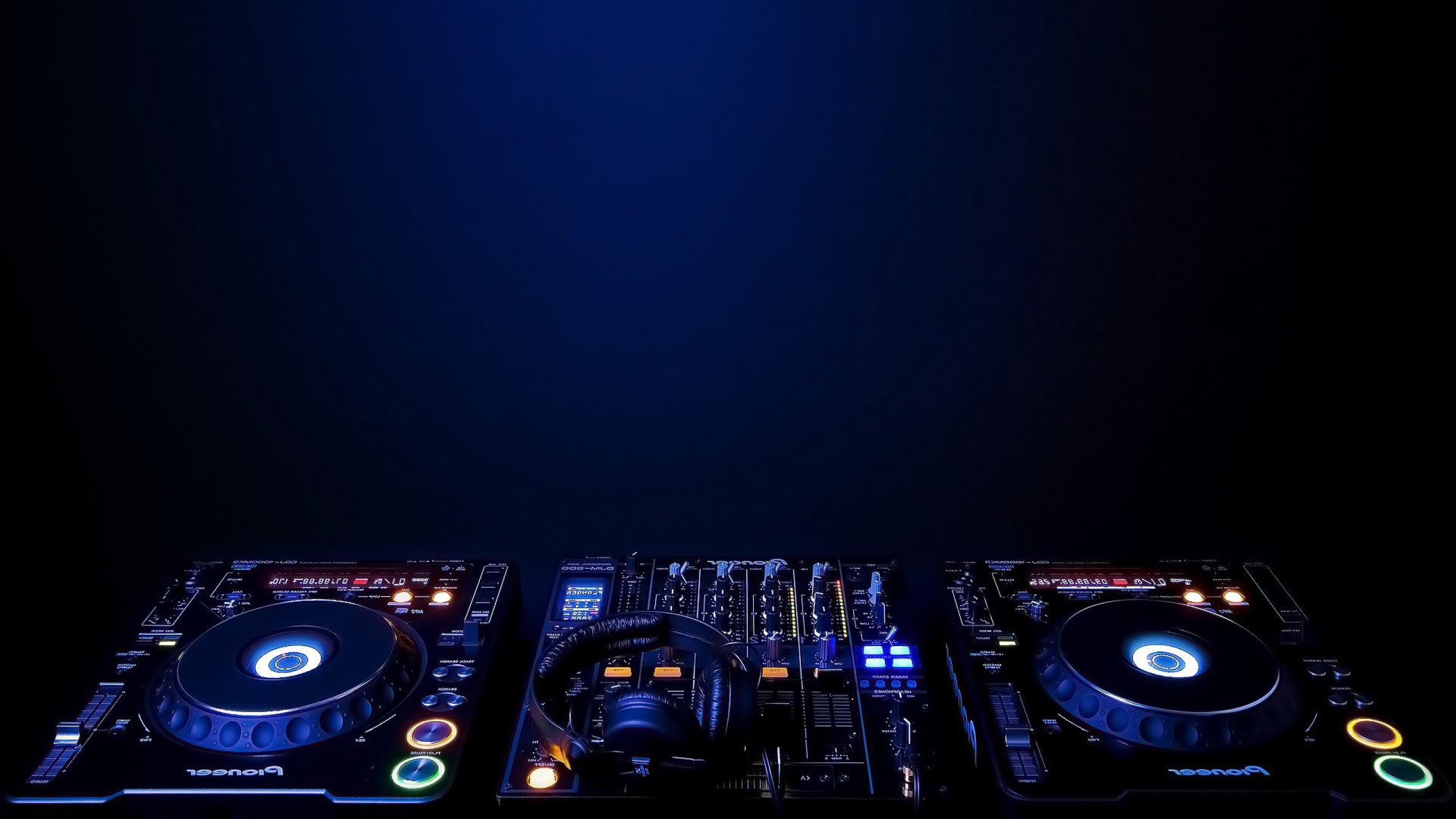 Pioneer CDJ, Console DJ, Blu scuro, 2K, sfondo per PC e portatile