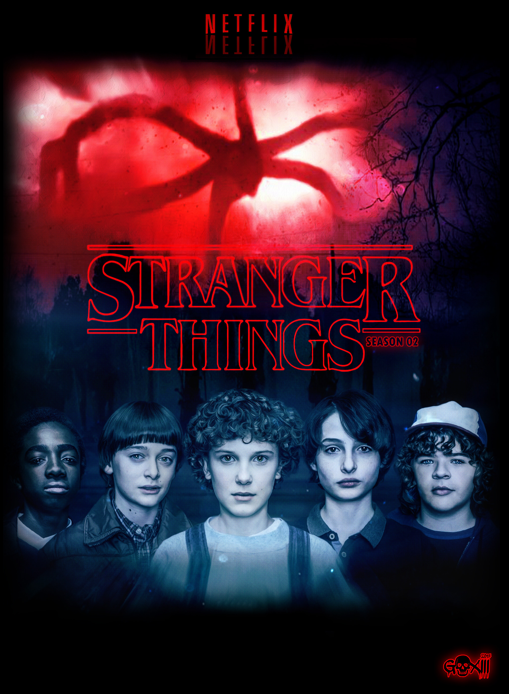 Stranger Things 2, Mind Flayer, Poster, QHD+, sfondo per iPad e tablet