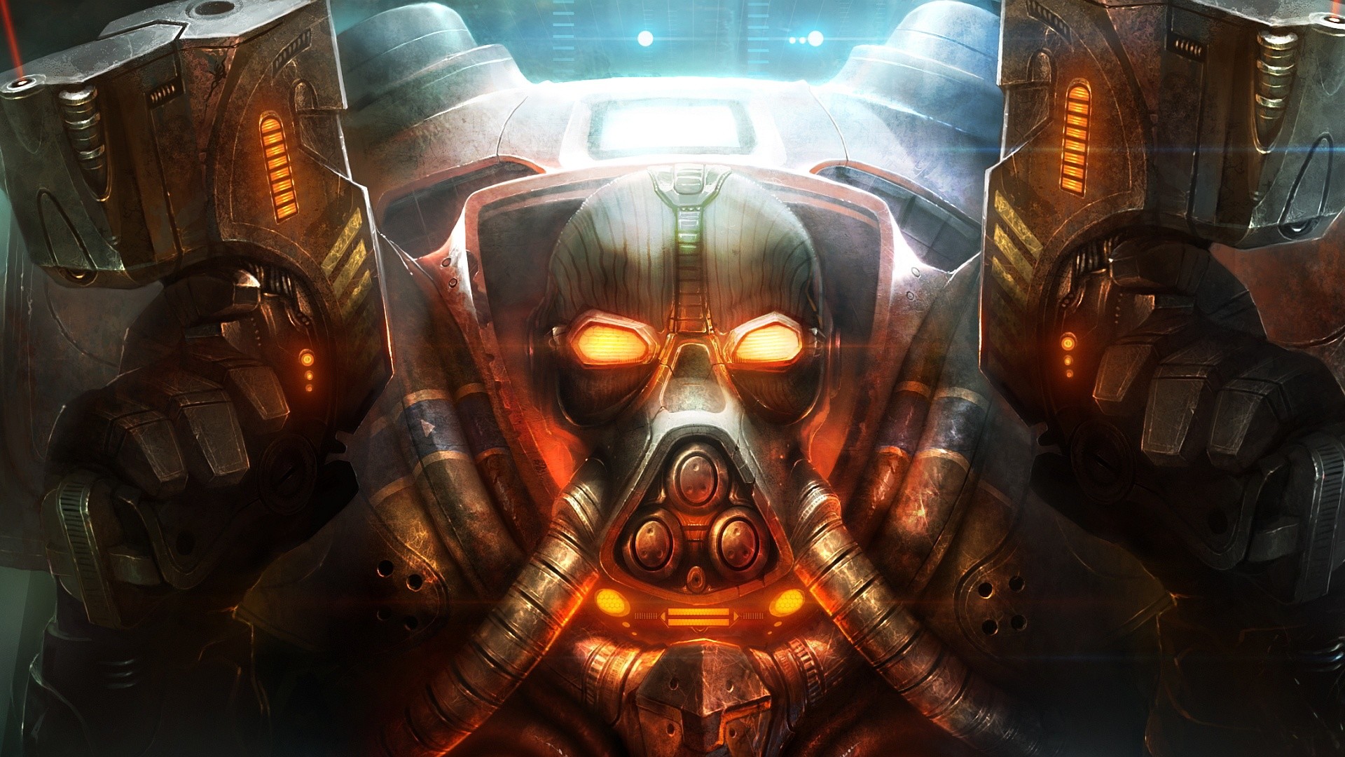 StarCraft II, Marine terrestre, Casco, Occhi luminosi, Full HD, wallpaper per computer