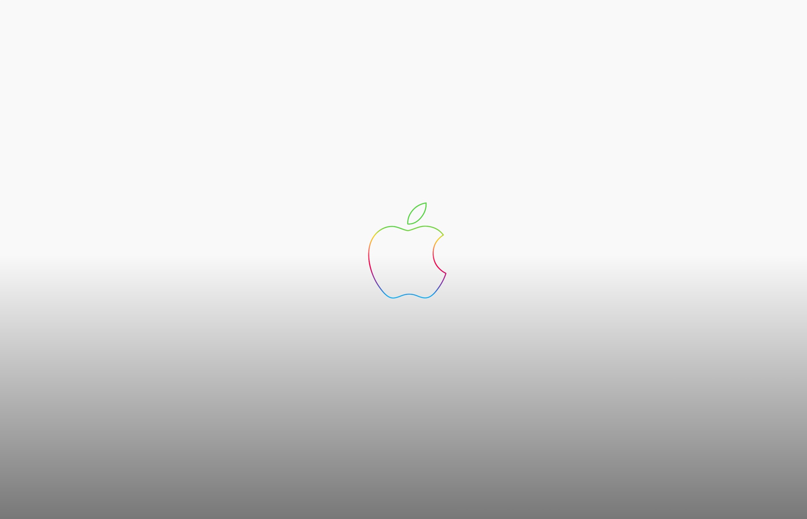 Logo Apple, Apple, Arcobaleno, Sfumatura grigia, Minimalista, 2K, wallpaper per computer