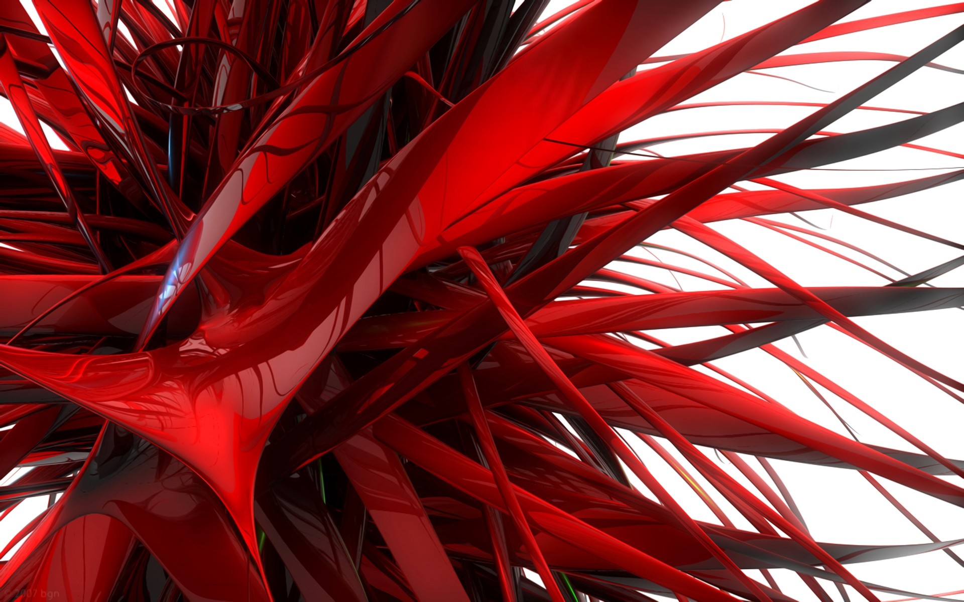 Forme 3D, Rosso, Punte, Sfondo bianco, Full HD, wallpaper per portatile
