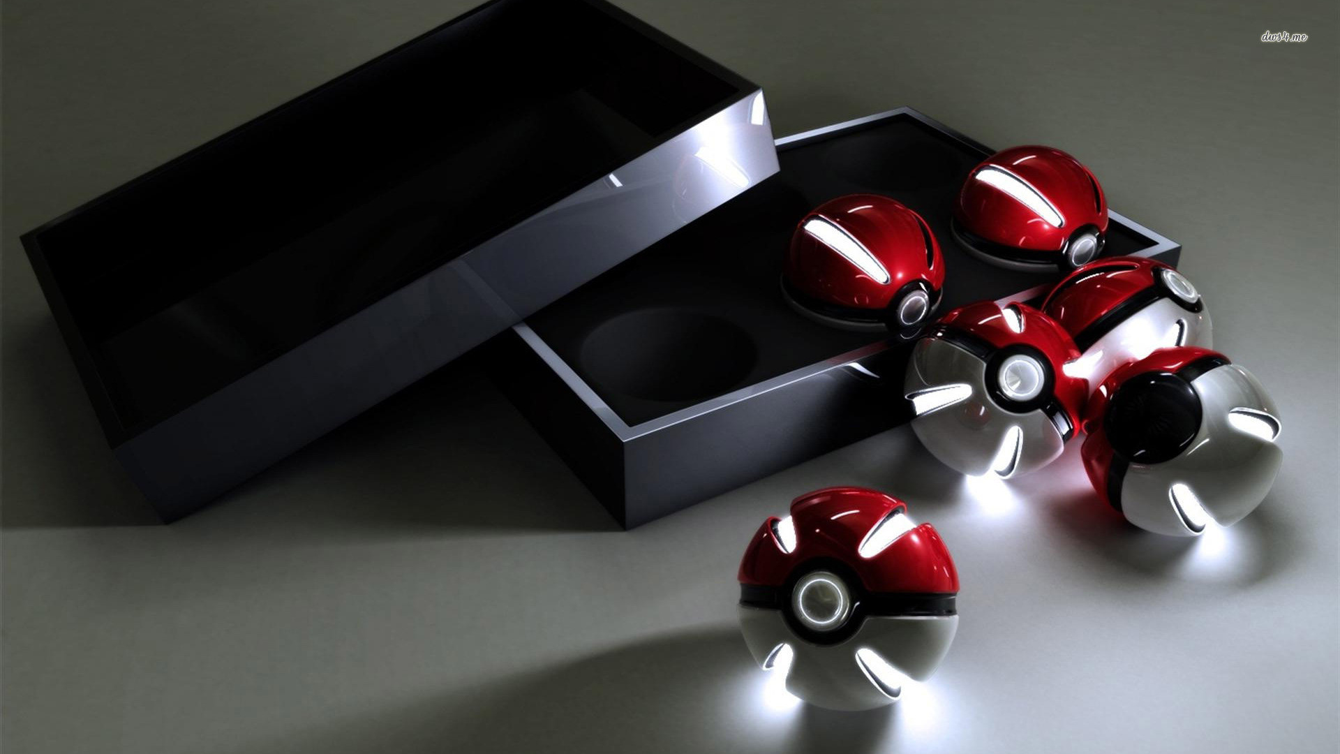 Poké Ball, Pokémon, Scatola, 3D, Full HD, sfondo per PC