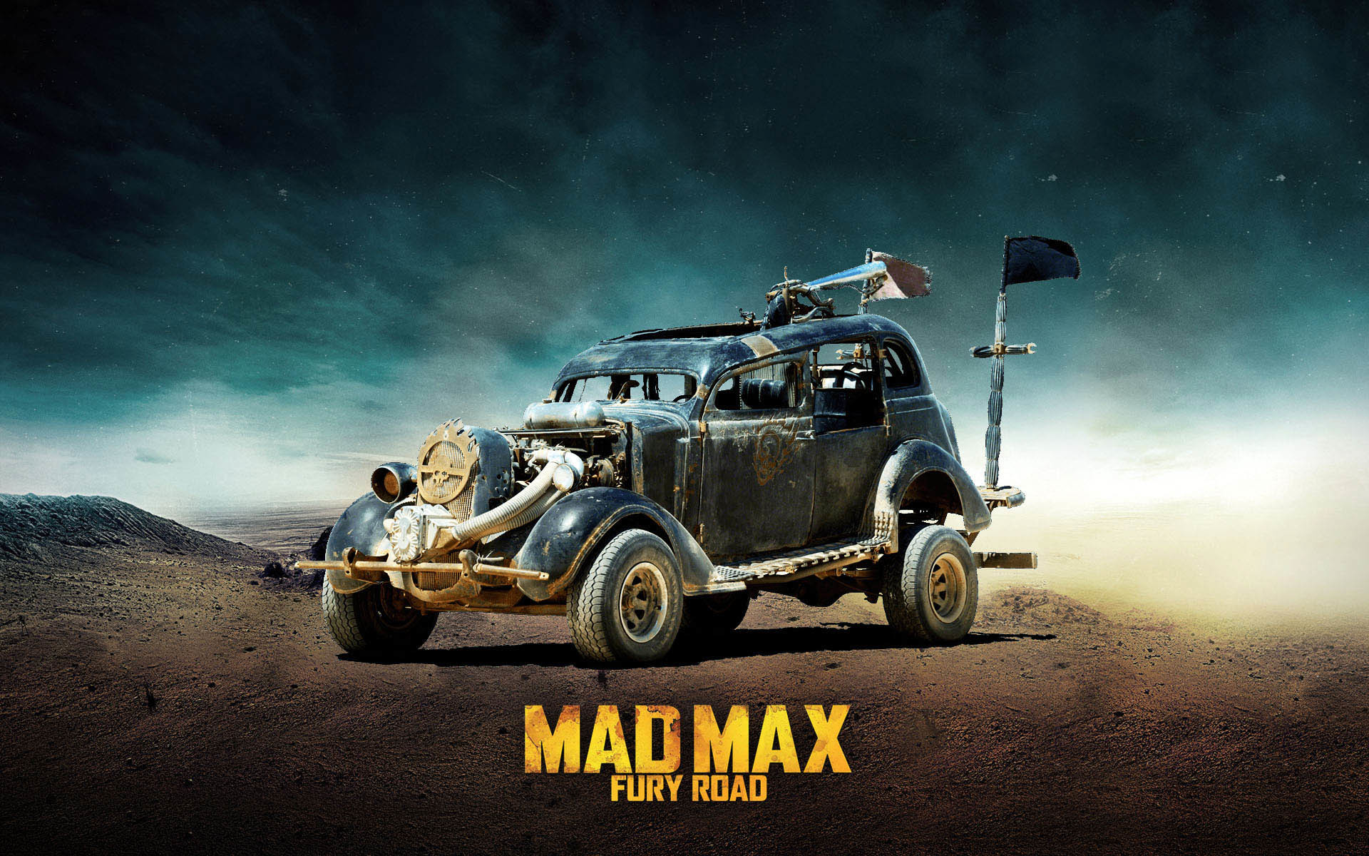 Mad Max: Fury Road, Auto modificata, Deserto, Cielo nuvoloso, 1920x1200, sfondo MacBook Pro