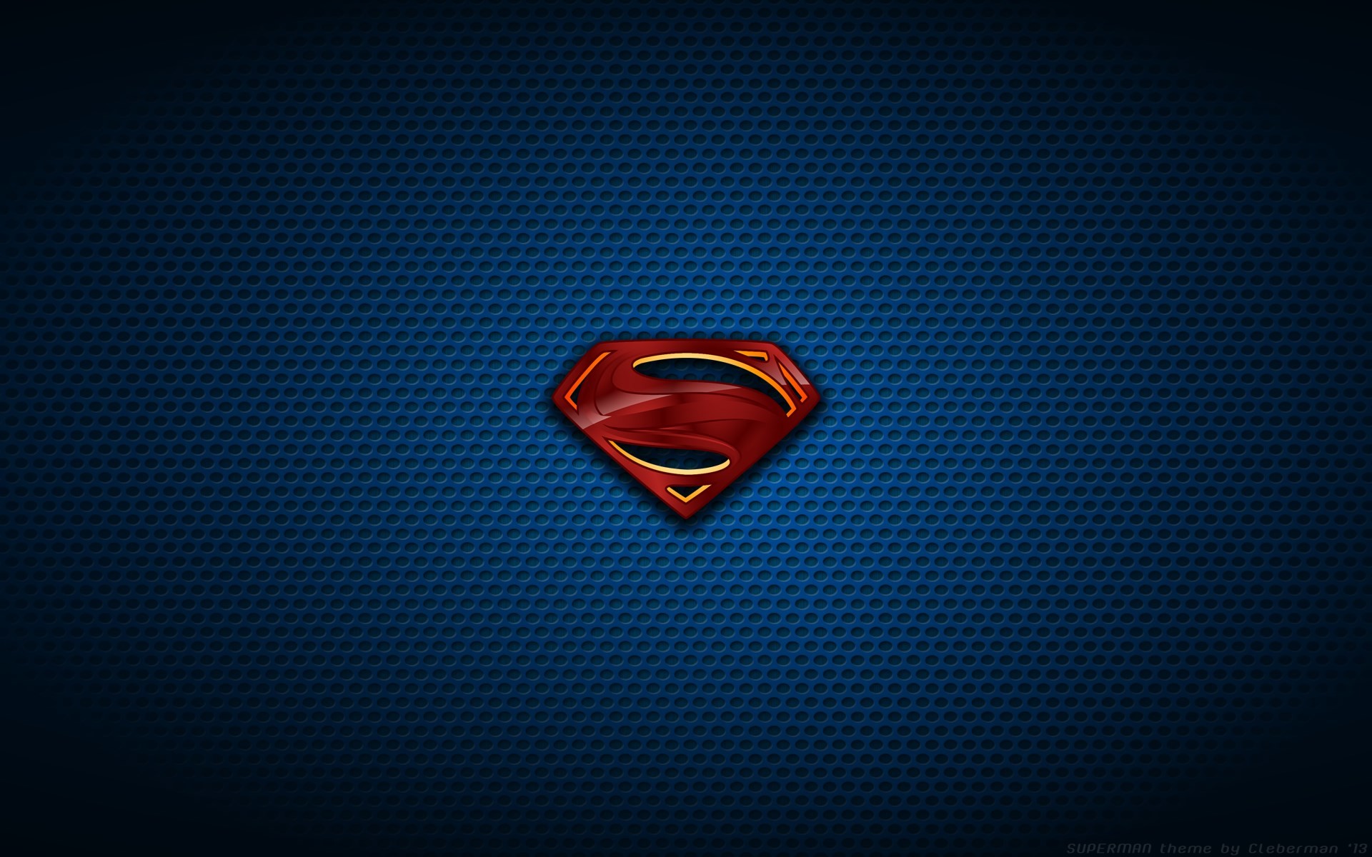 Logo di Superman, Sfondo blu, Minimalista, Full HD, wallpaper per PC
