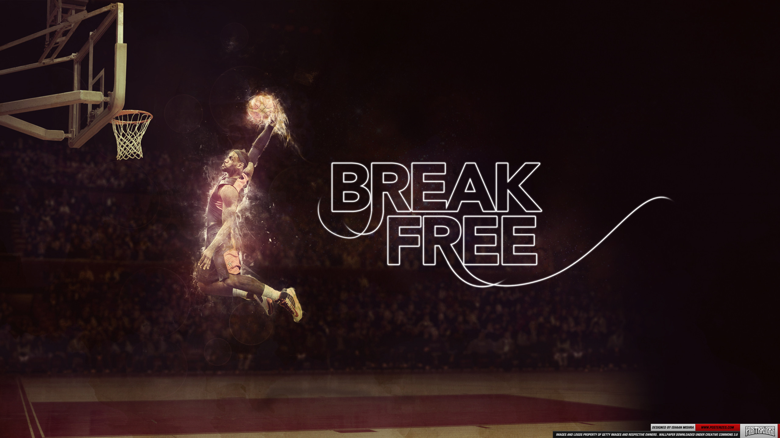 LeBron James, Break Free, Schiacciata, Toni scuri, 2560x1440, immagine di sfondo