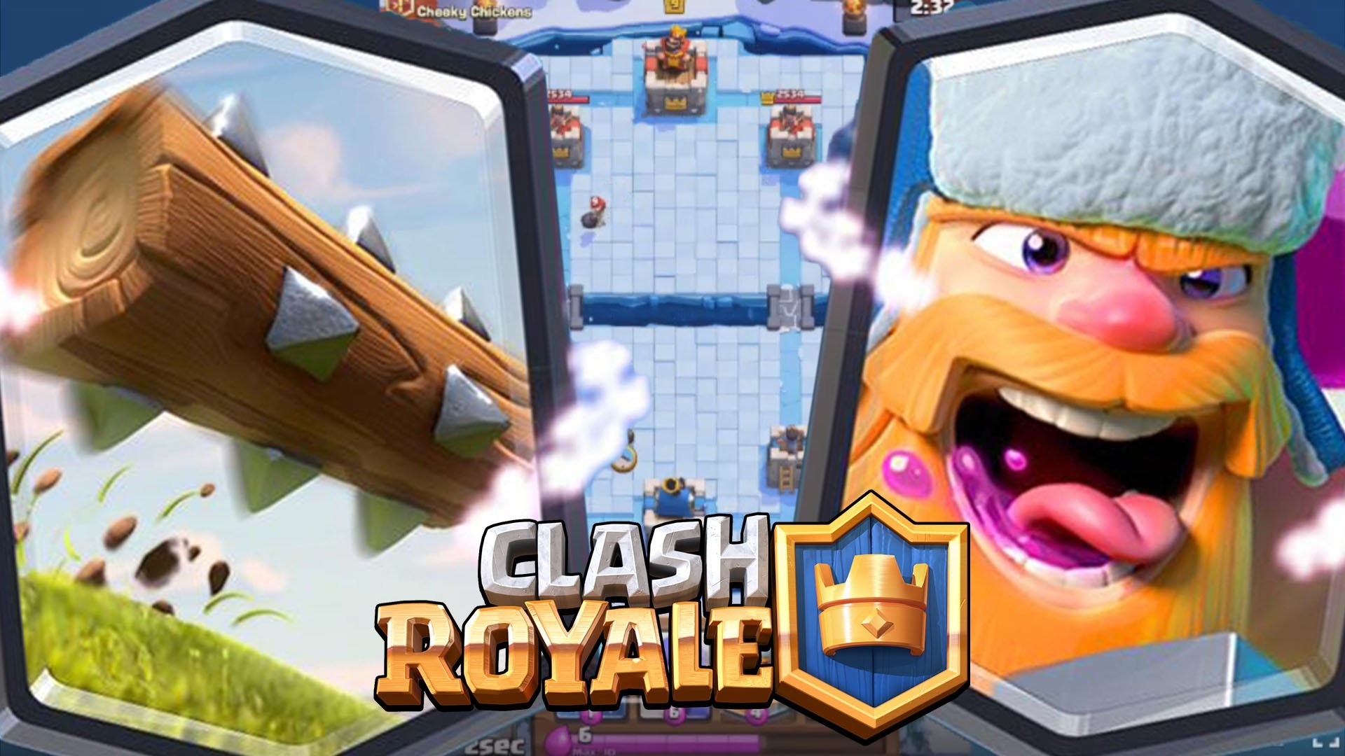 Clash Royale, Tronco, Boscaiolo, Arena, Logo, Full HD, sfondo per PC e portatile