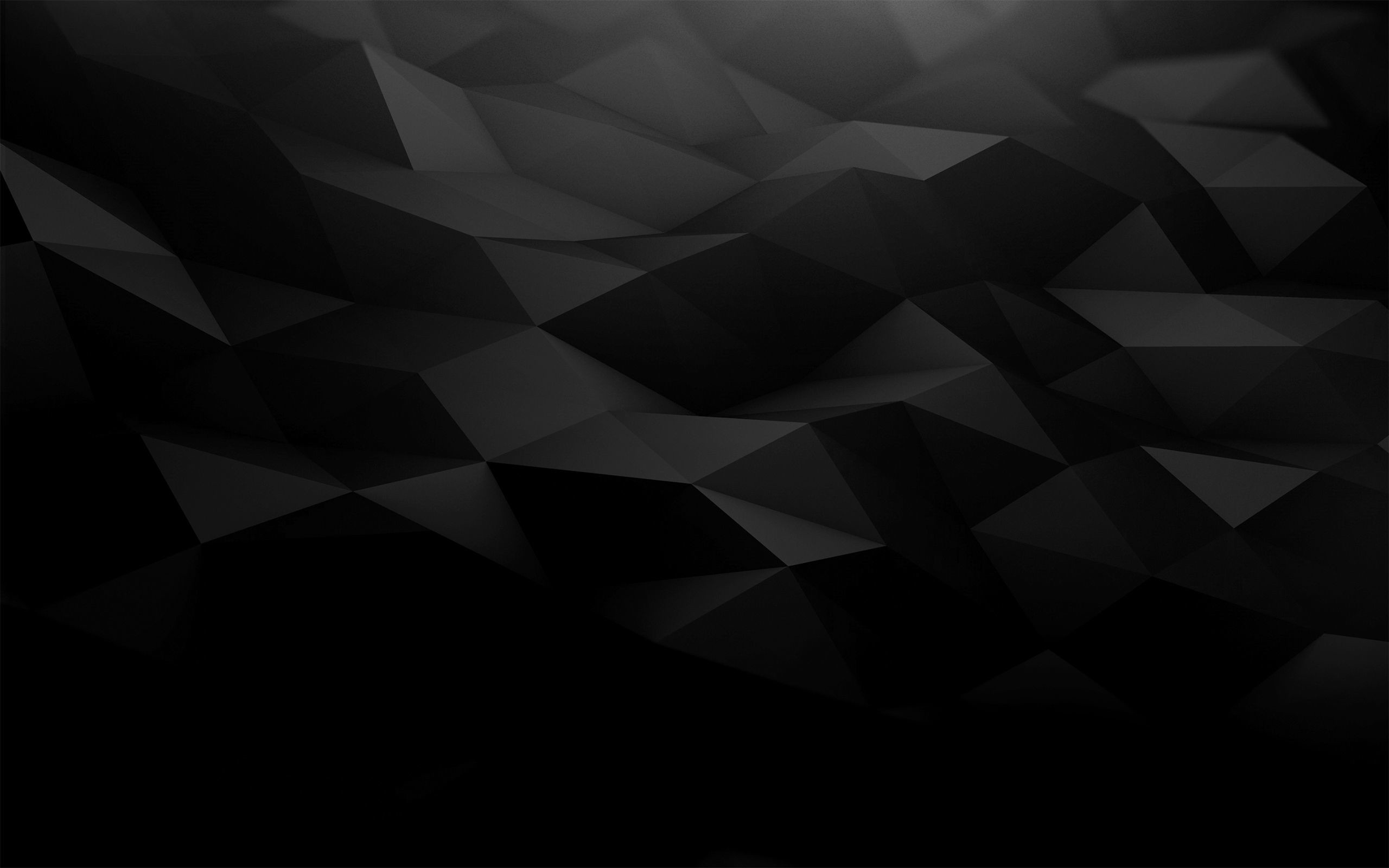 Low poly, Sfondo nero, Astratto, 2K, wallpaper per computer