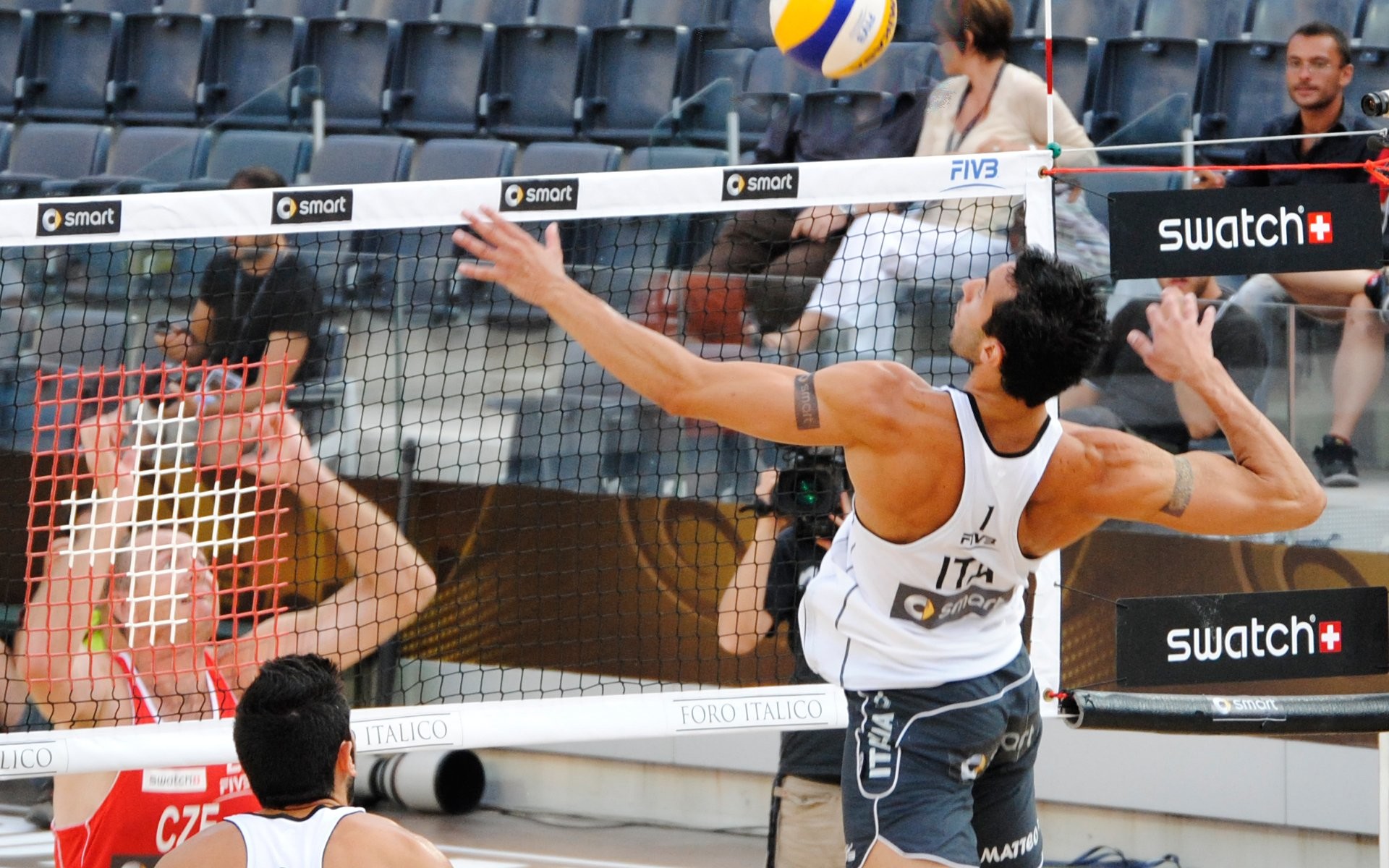 Beach volley, Italia, Schiacciata, Swatch, Rete, 1920x1200, sfondo MacBook Pro