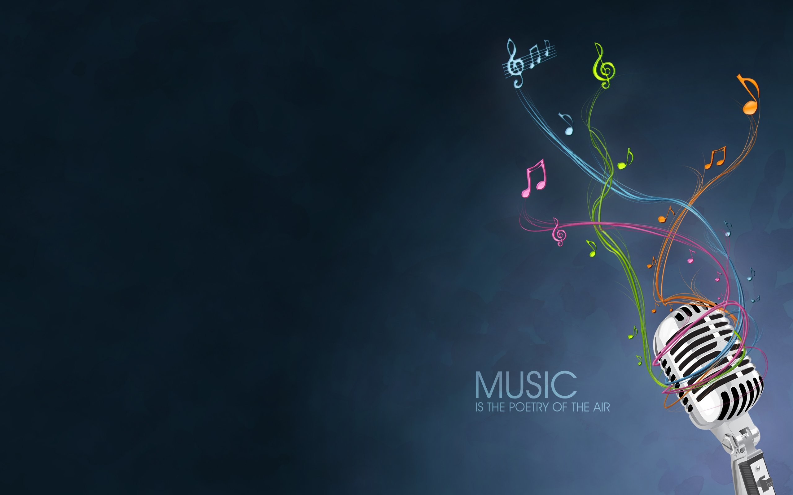 Microfono vintage, Note musicali, Music, 16:10 2K, sfondo widescreen