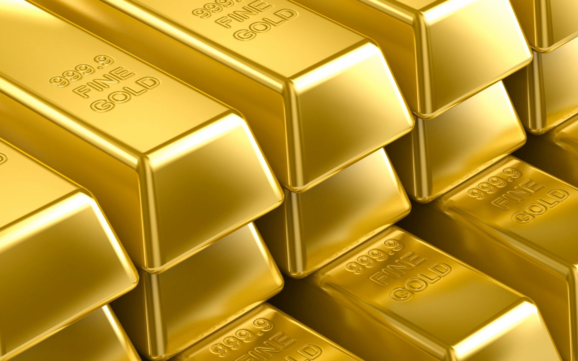 Lingotti d'oro, Fine Gold, Oro, Full HD, sfondo Windows 11